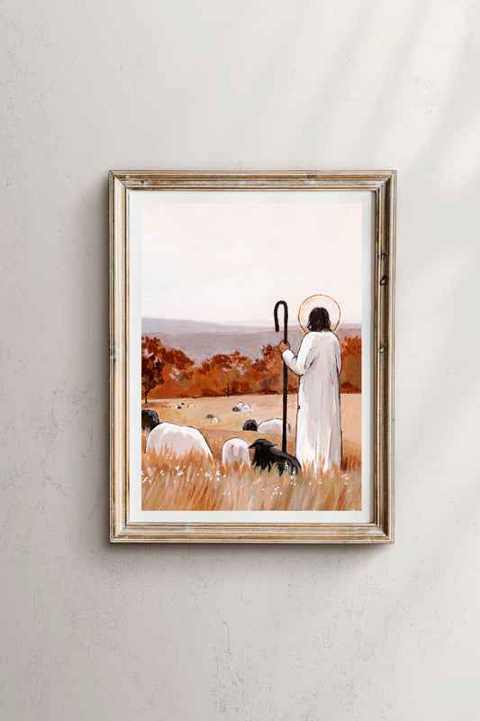 'The Good Shepherd In Fall' Print