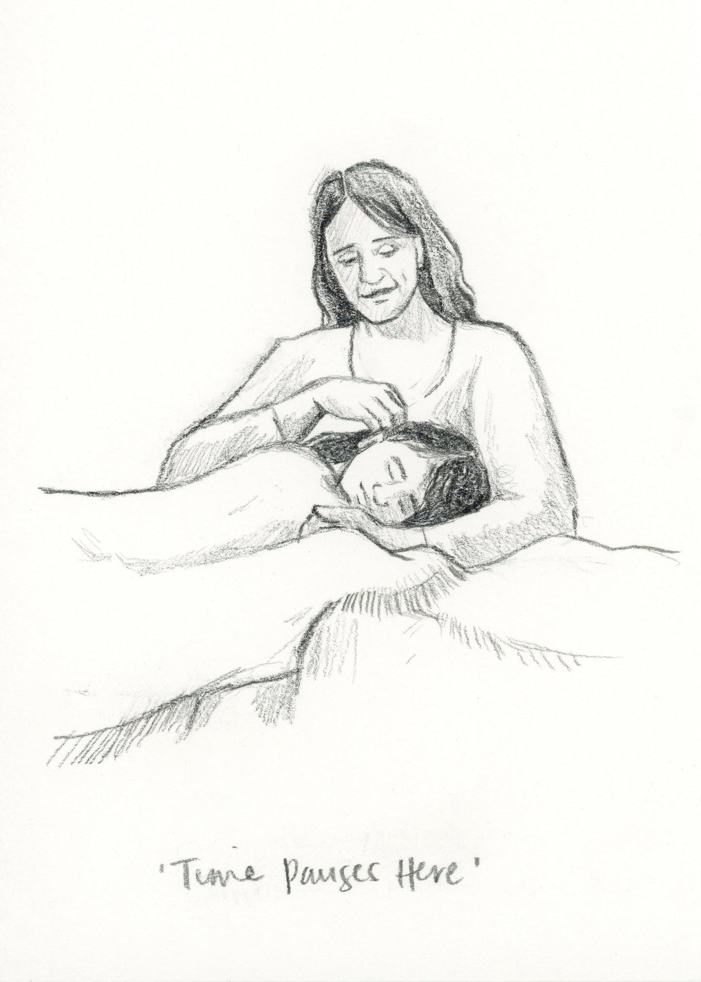 'Time Pauses Here' Sketch Print