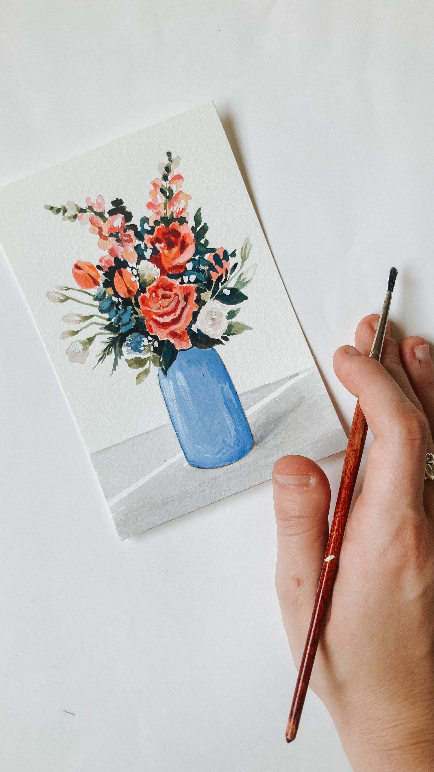 'Coral Florals' Print