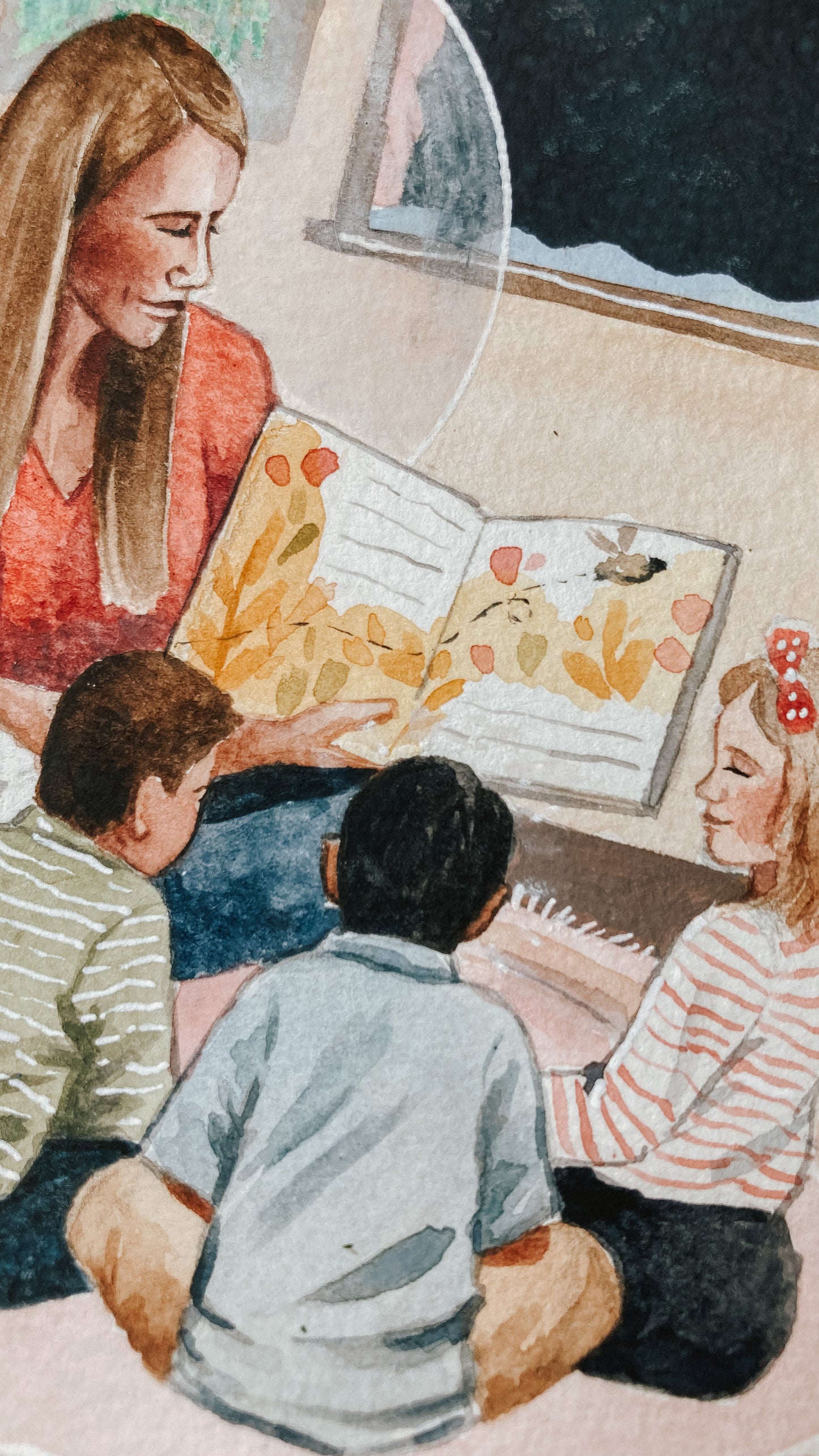 'Planting Seeds' 5x7 original painting