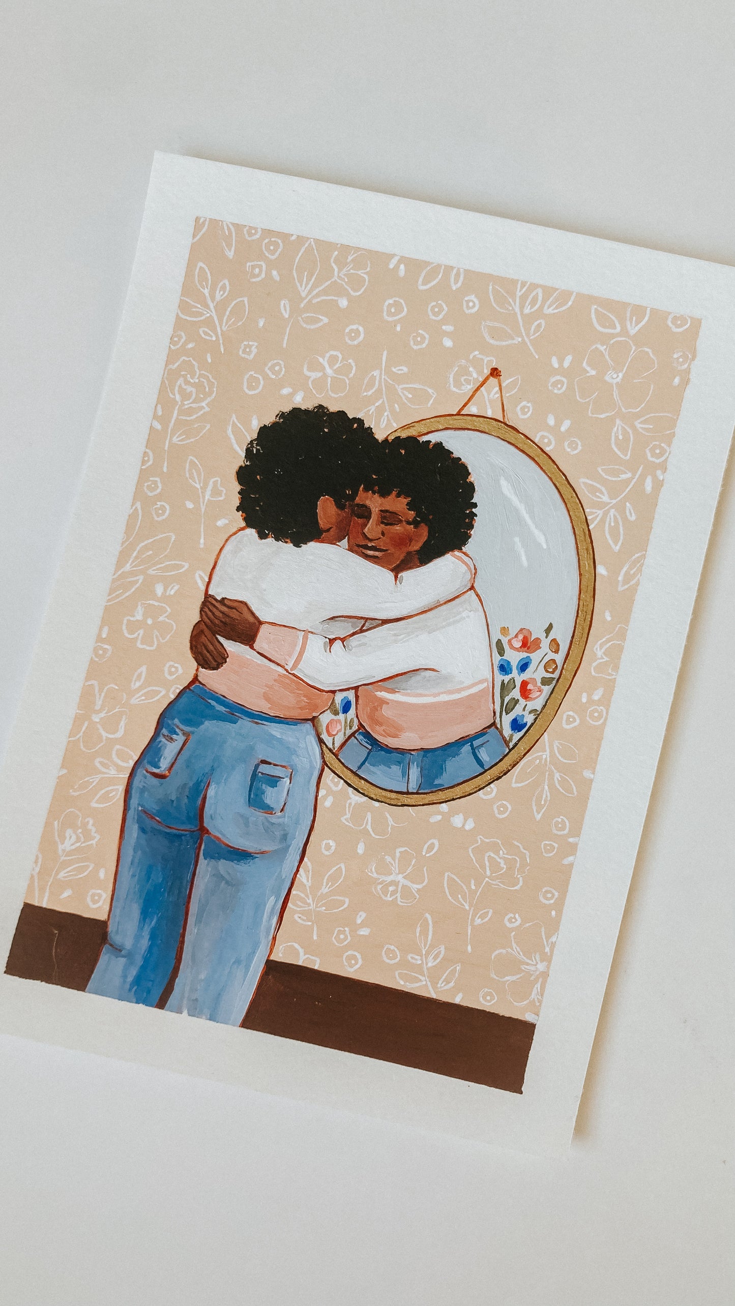 CUSTOM PAINTING 'Learning To Love Myself' 5x7 inches