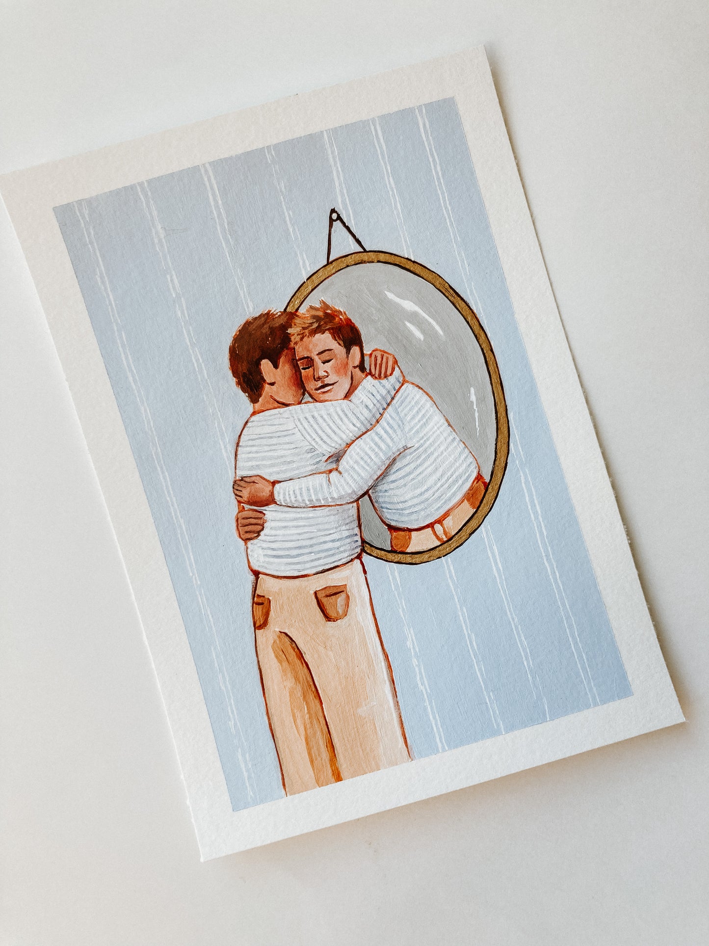 CUSTOM PAINTING 'Learning To Love Myself' 5x7 inches