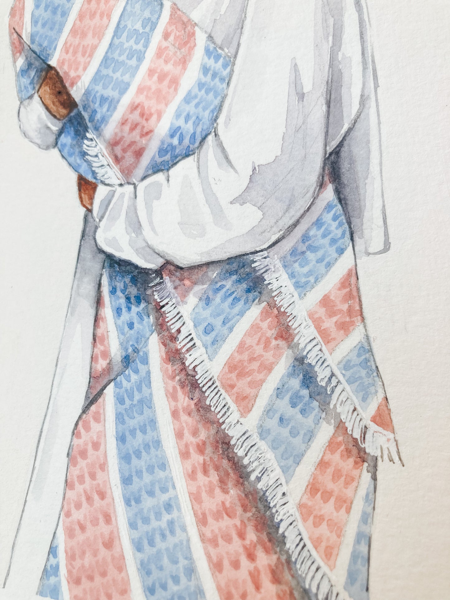 'In His Tender Care' 5x7 original painting