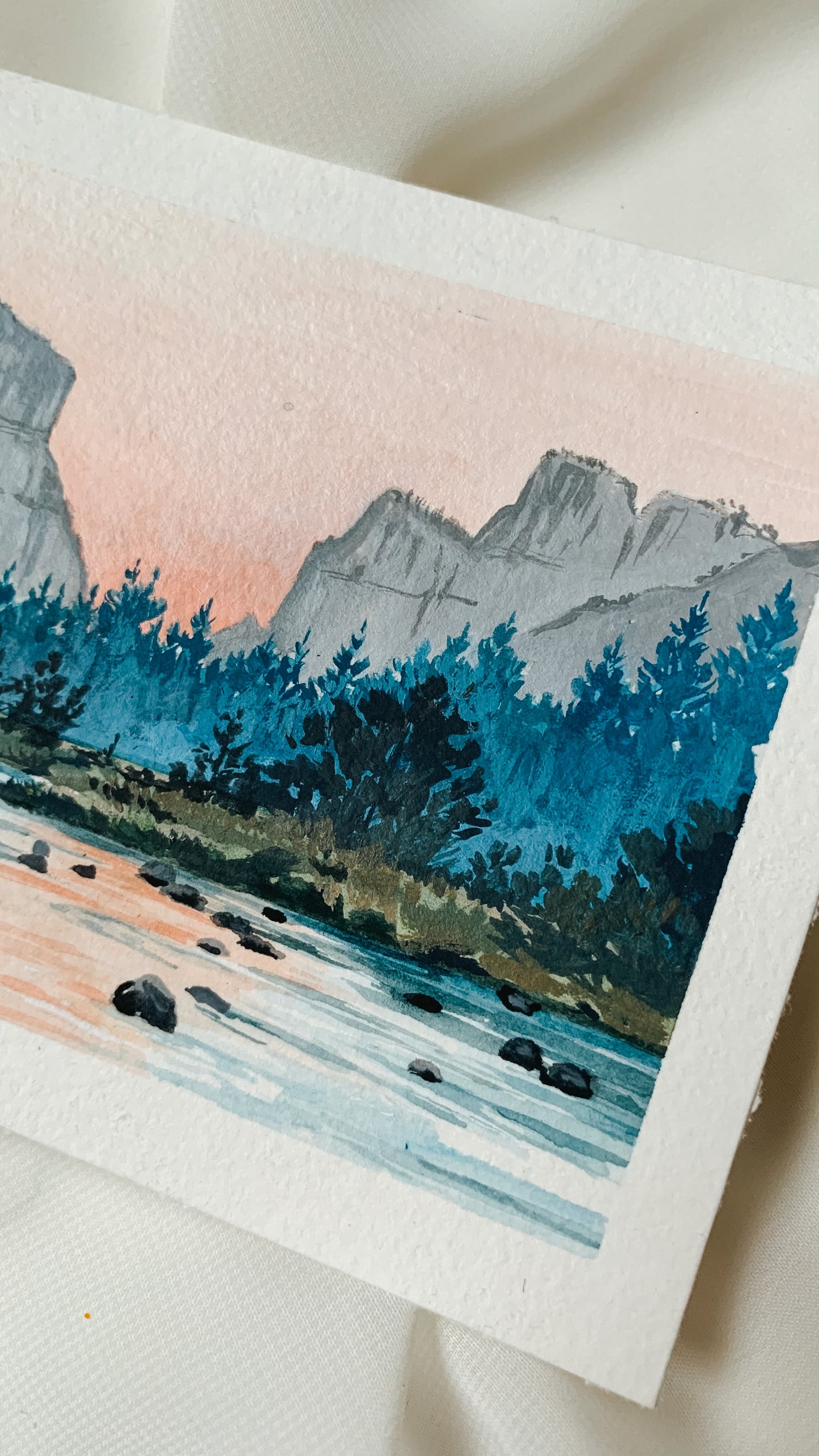 'After The Wildfires' 4x5 original painting