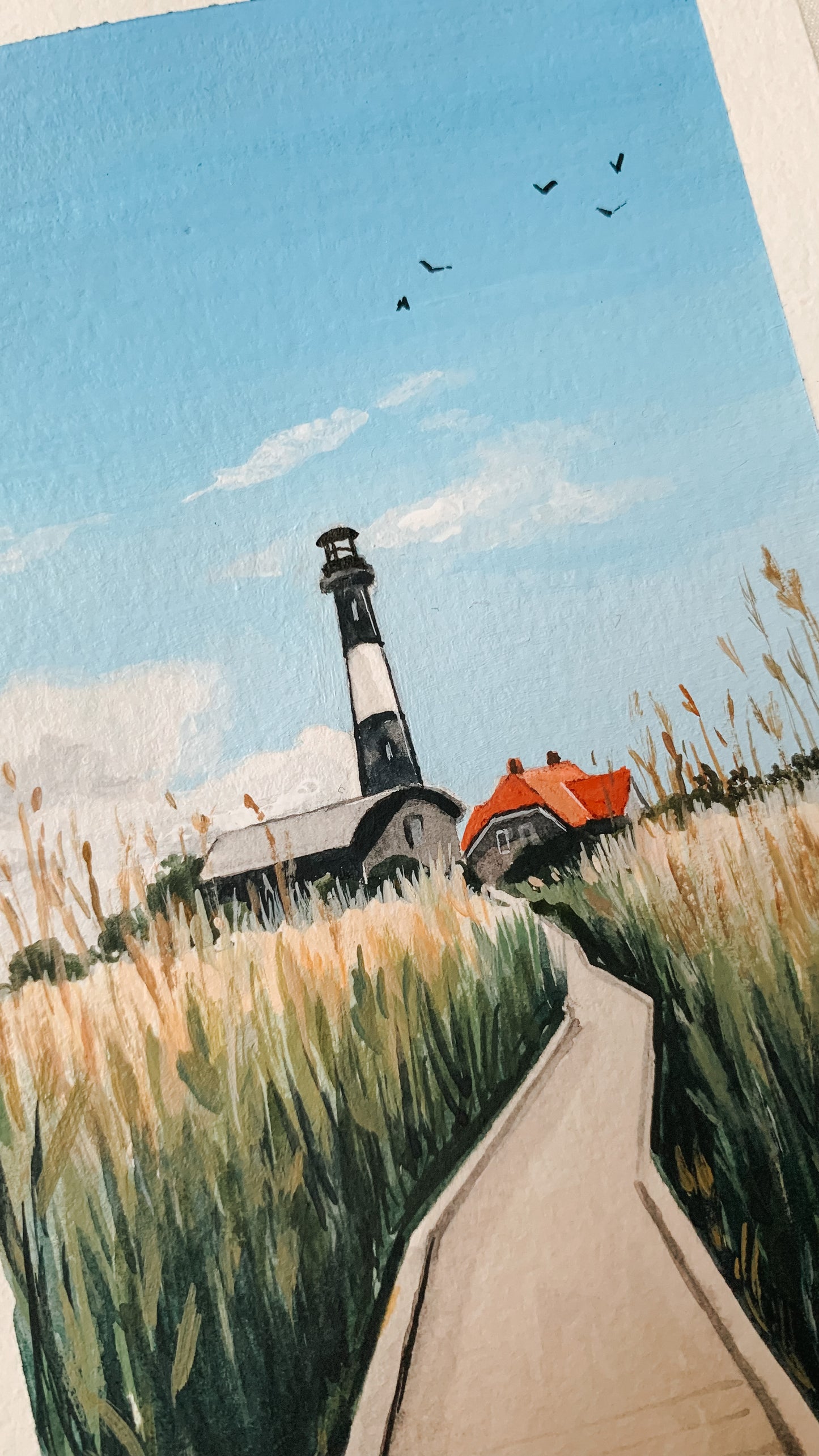 'You Sail To The Sky' 4x6 original painting