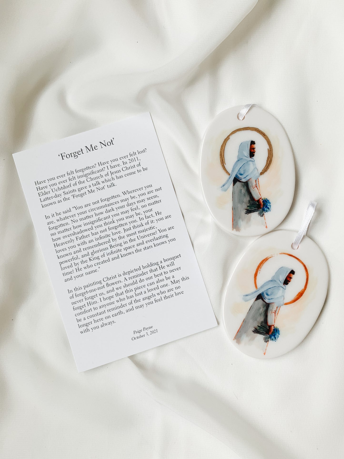 'Forget Me Not' Porcelain Ornament