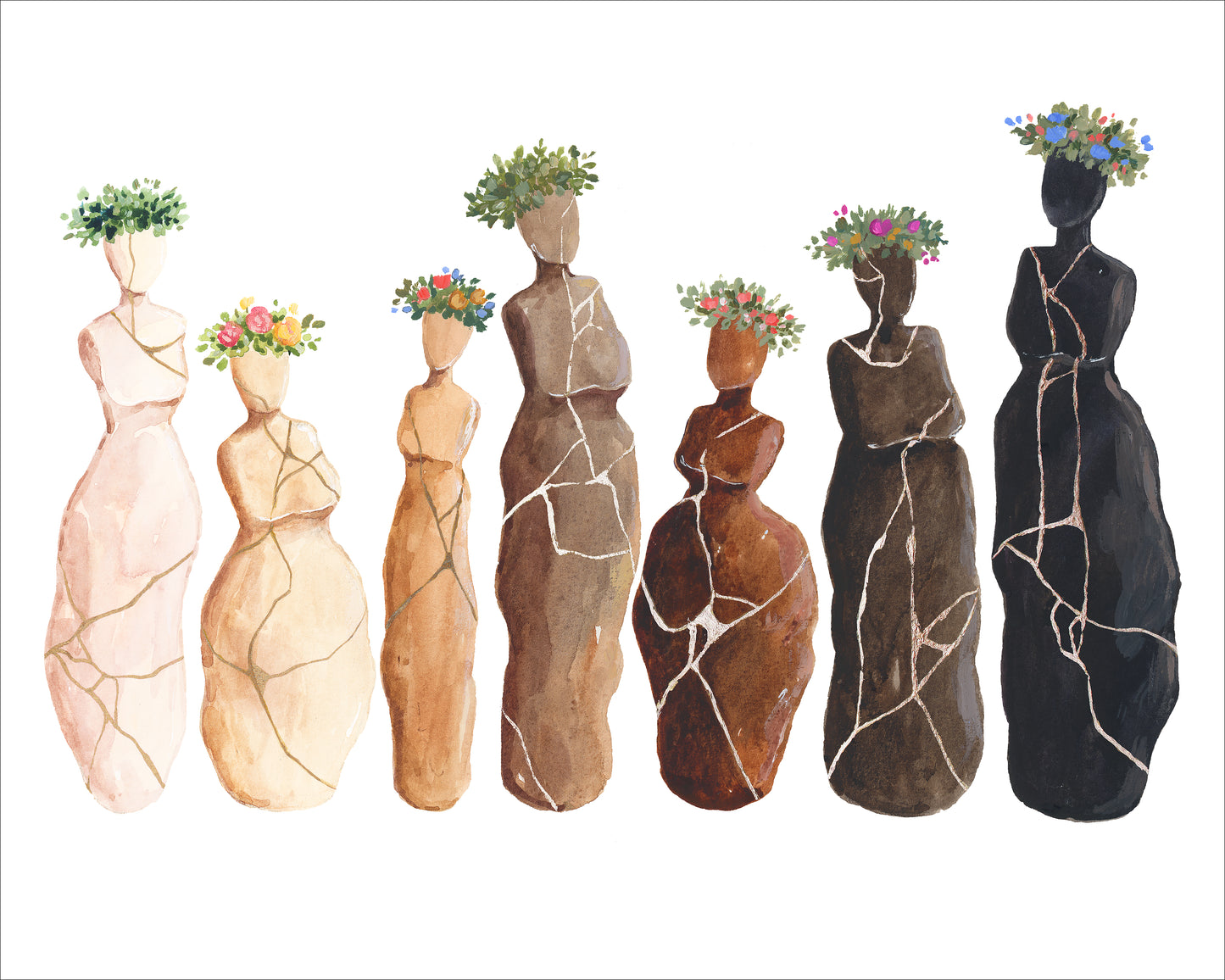 'Broken and Beautiful' Kintsugi Women Print