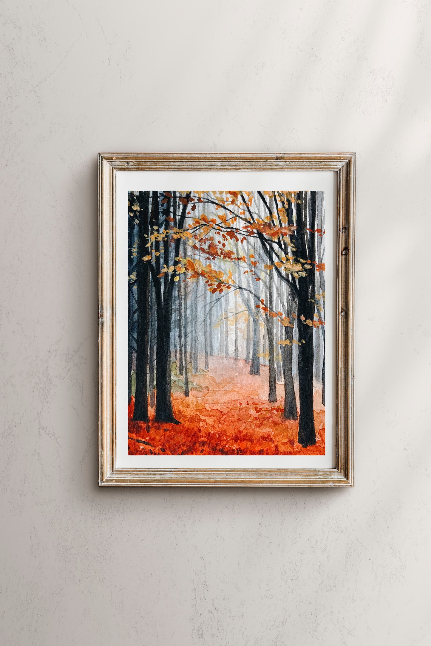 'Foggy Forrest In Fall' Print