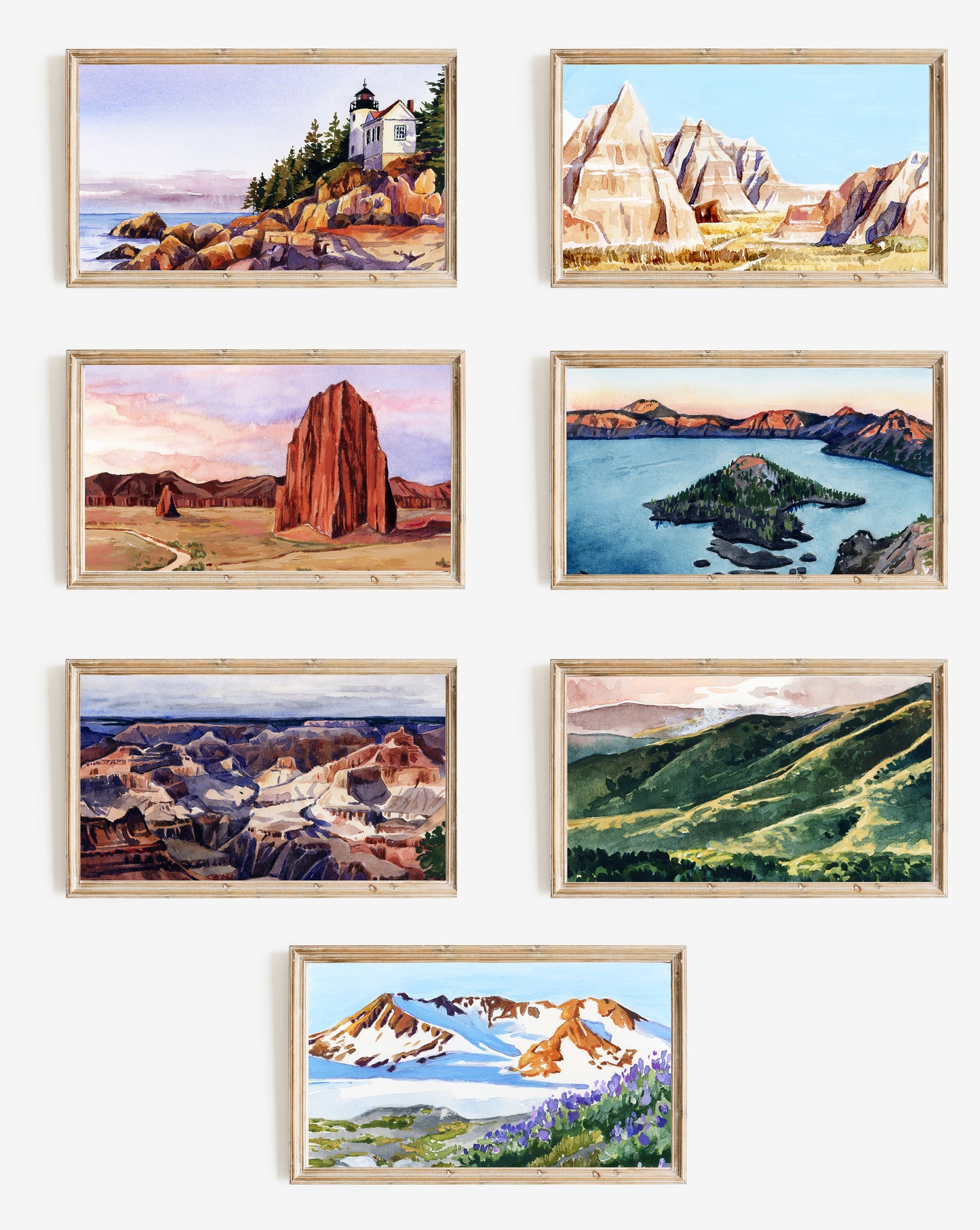 National Park Bundle - 13 digital downloads for TV Frame