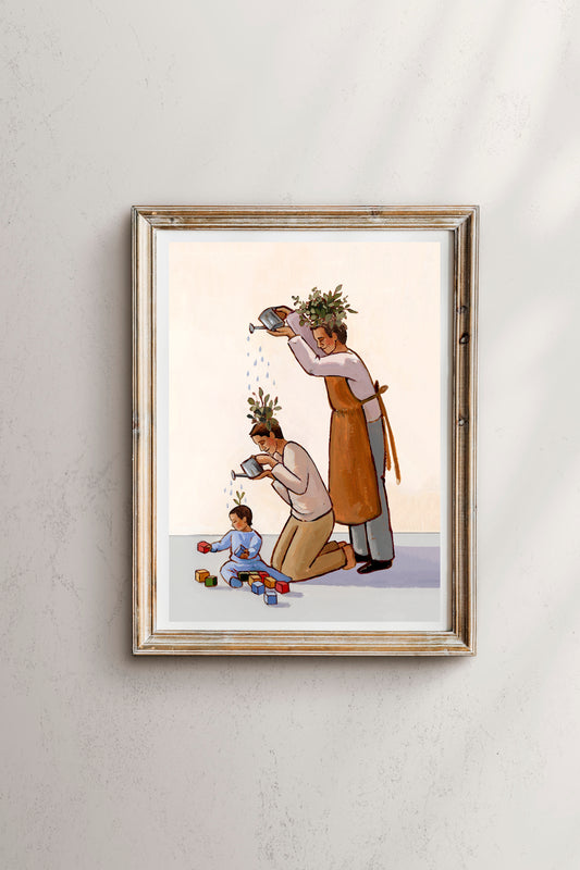 'Generations Of Growth' Print (grandpa to son)