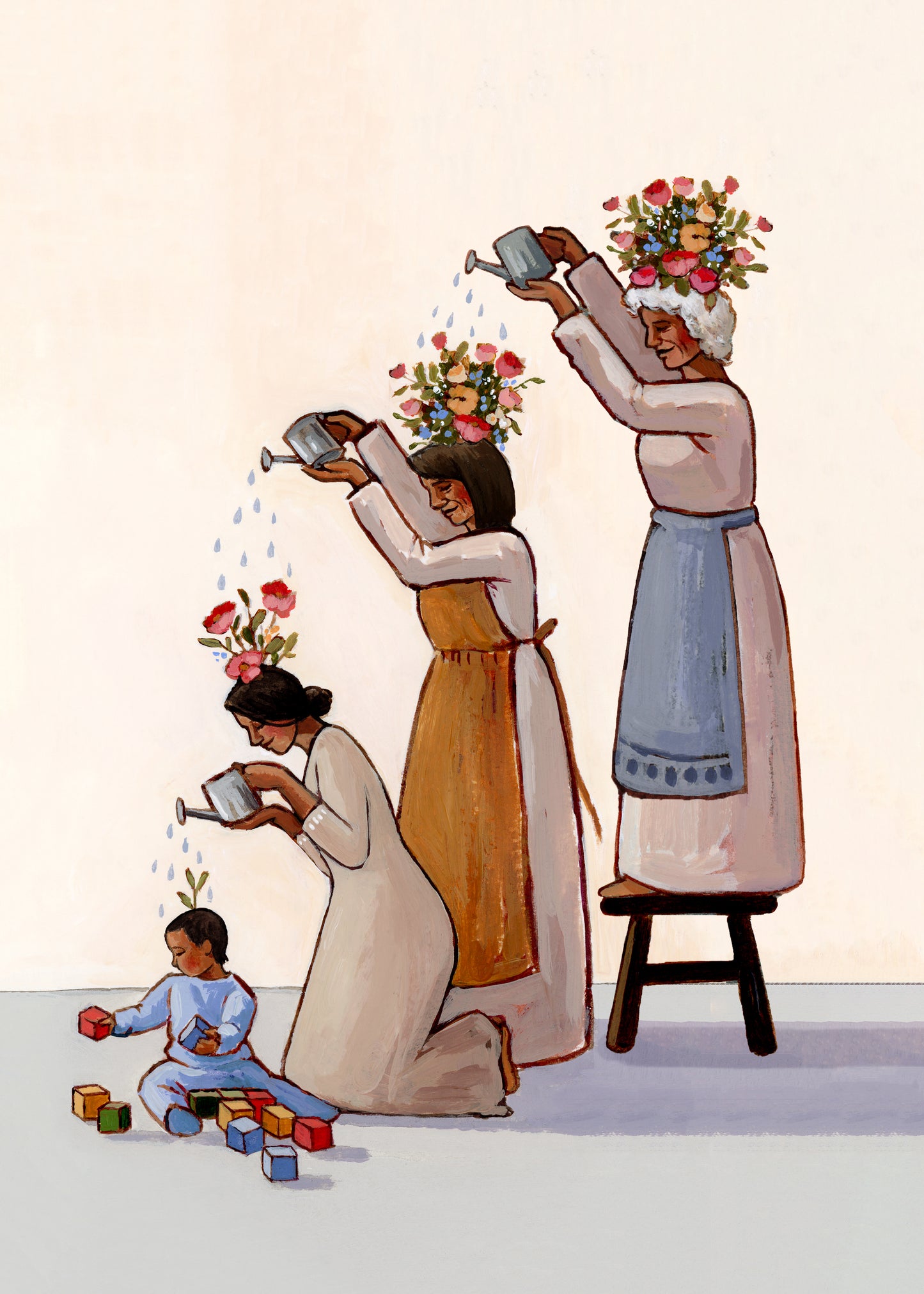 'Generations Of Growth' Print (4 generations)