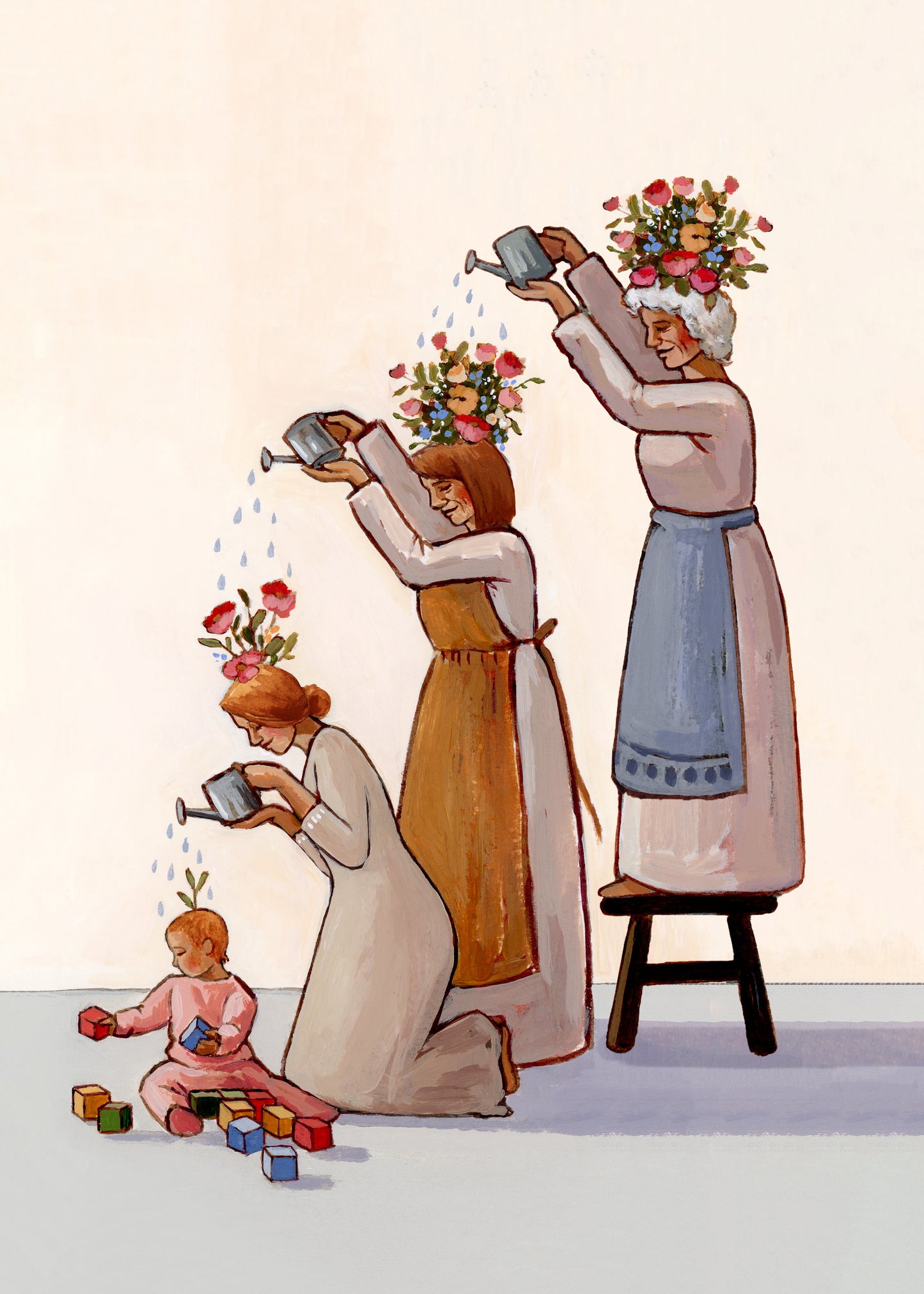 'Generations Of Growth' Print (4 generations)