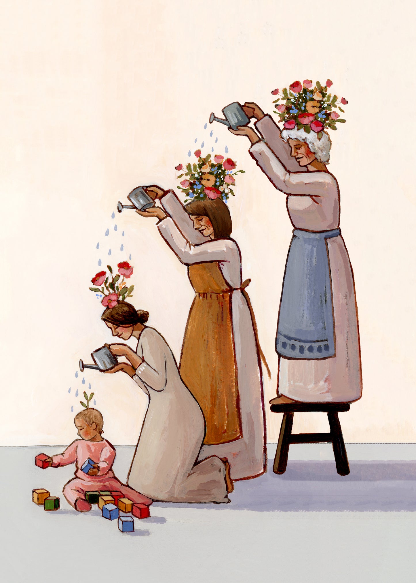 'Generations Of Growth' Print (4 generations)