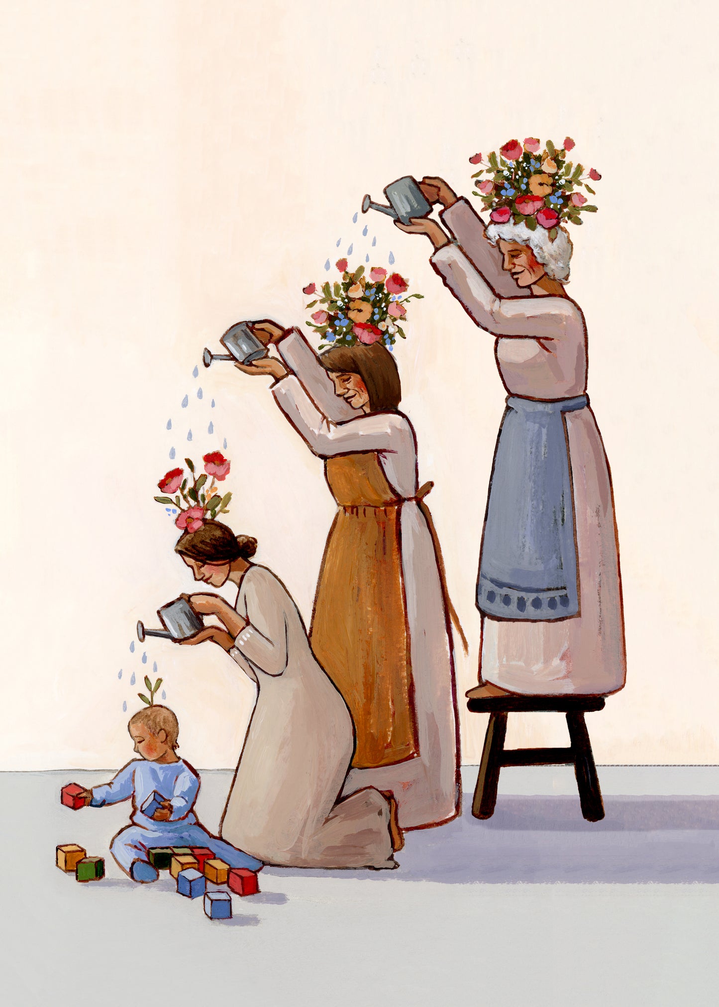 'Generations Of Growth' Print (4 generations)