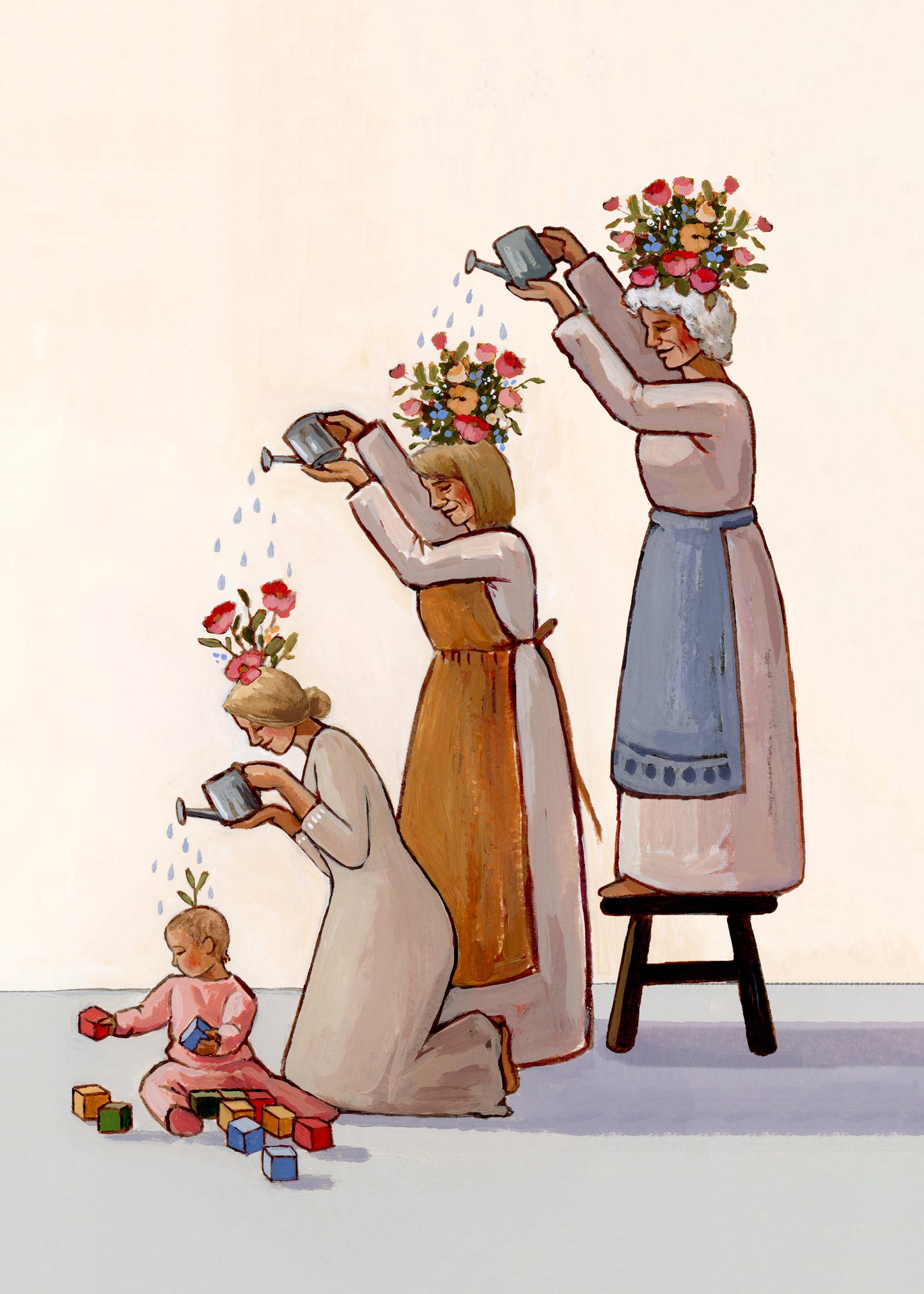 'Generations Of Growth' Print (4 generations)