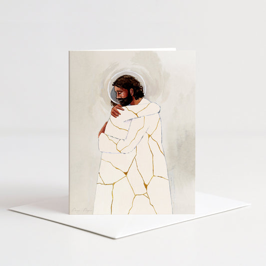 'He Binds Up The Broken Hearted' greeting card
