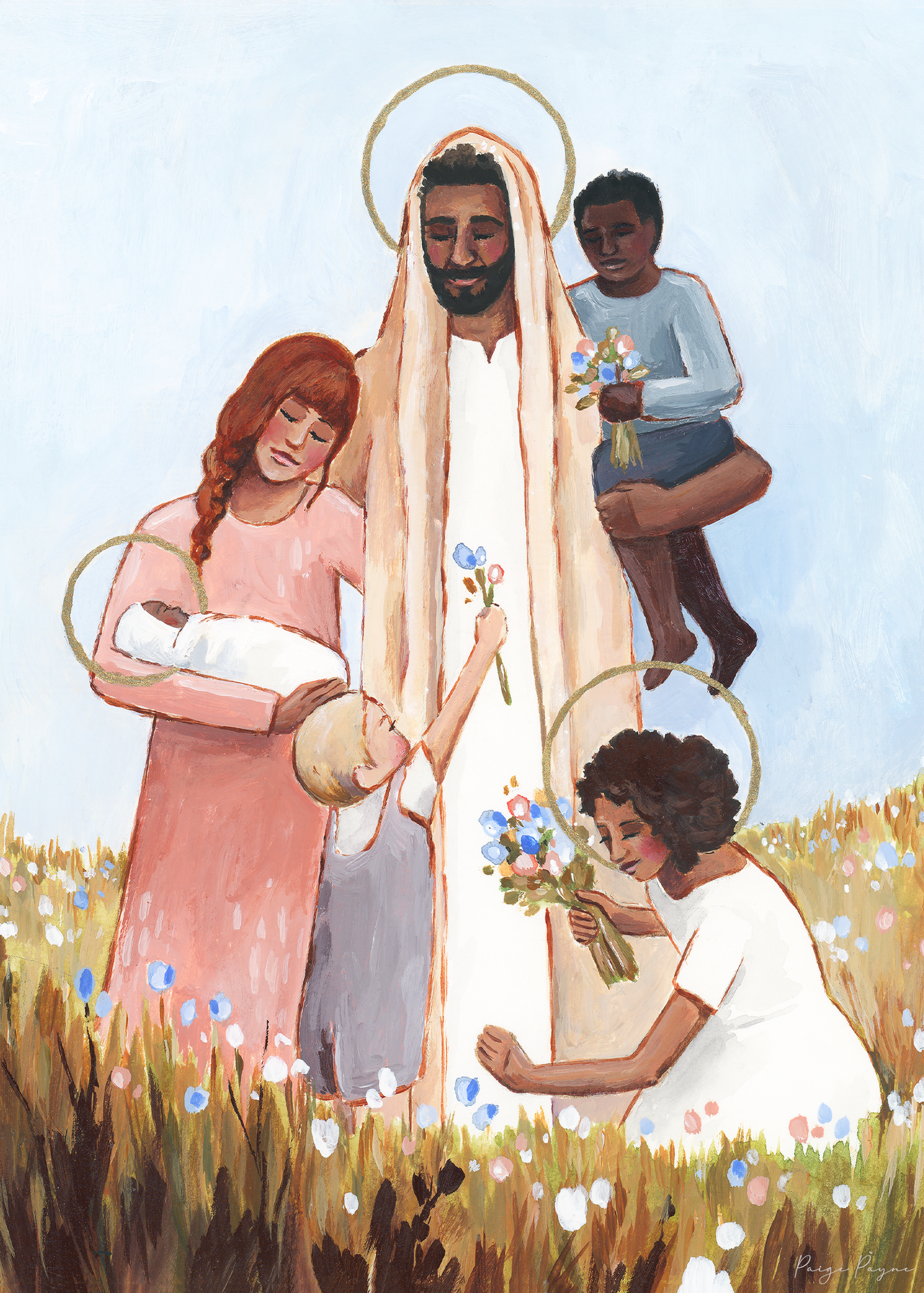 'Christ And The Children' 5x7 Digital Download
