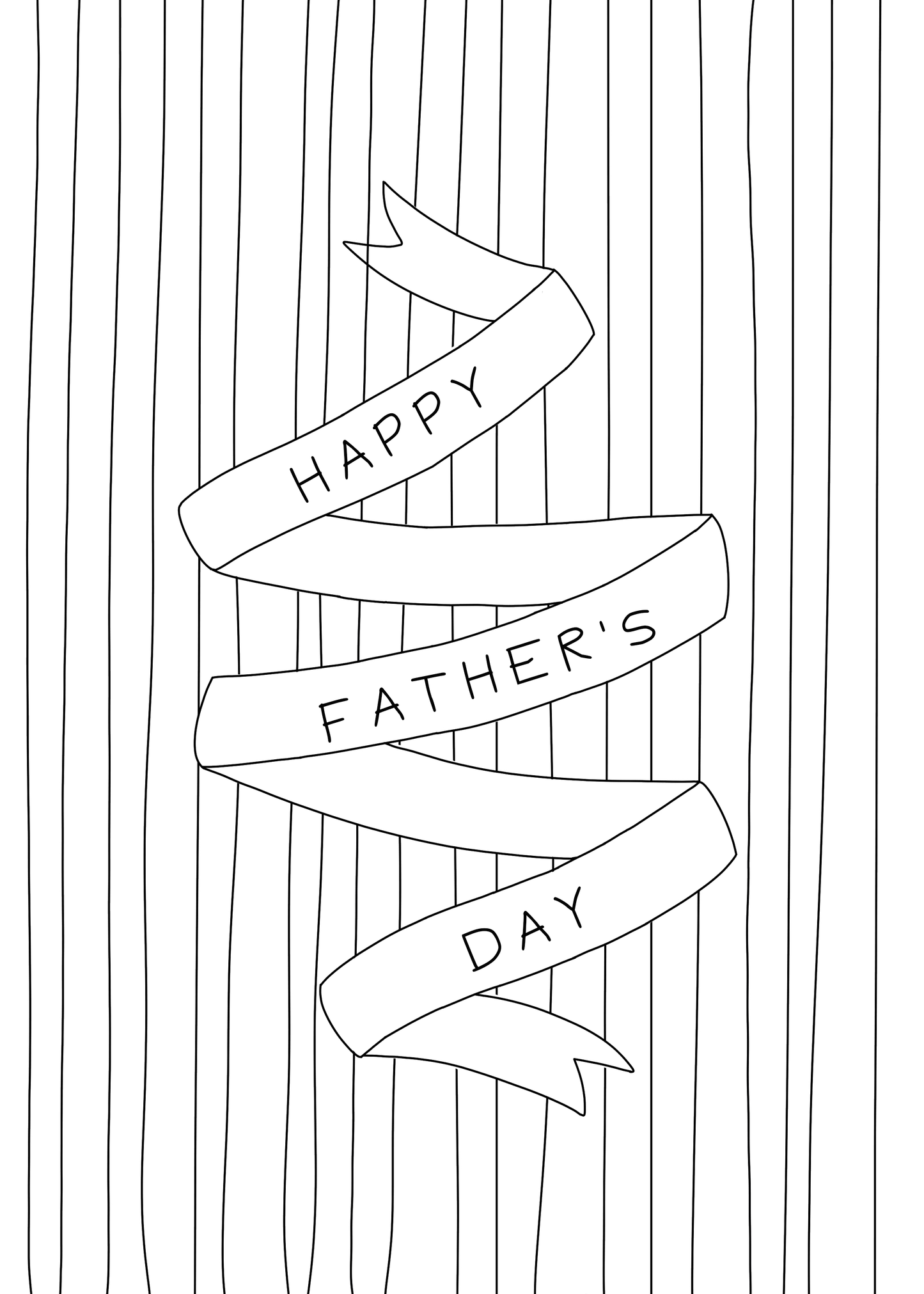 FREE Father's Day Card (set of 4 coloring pages) 5x7 Digital Download