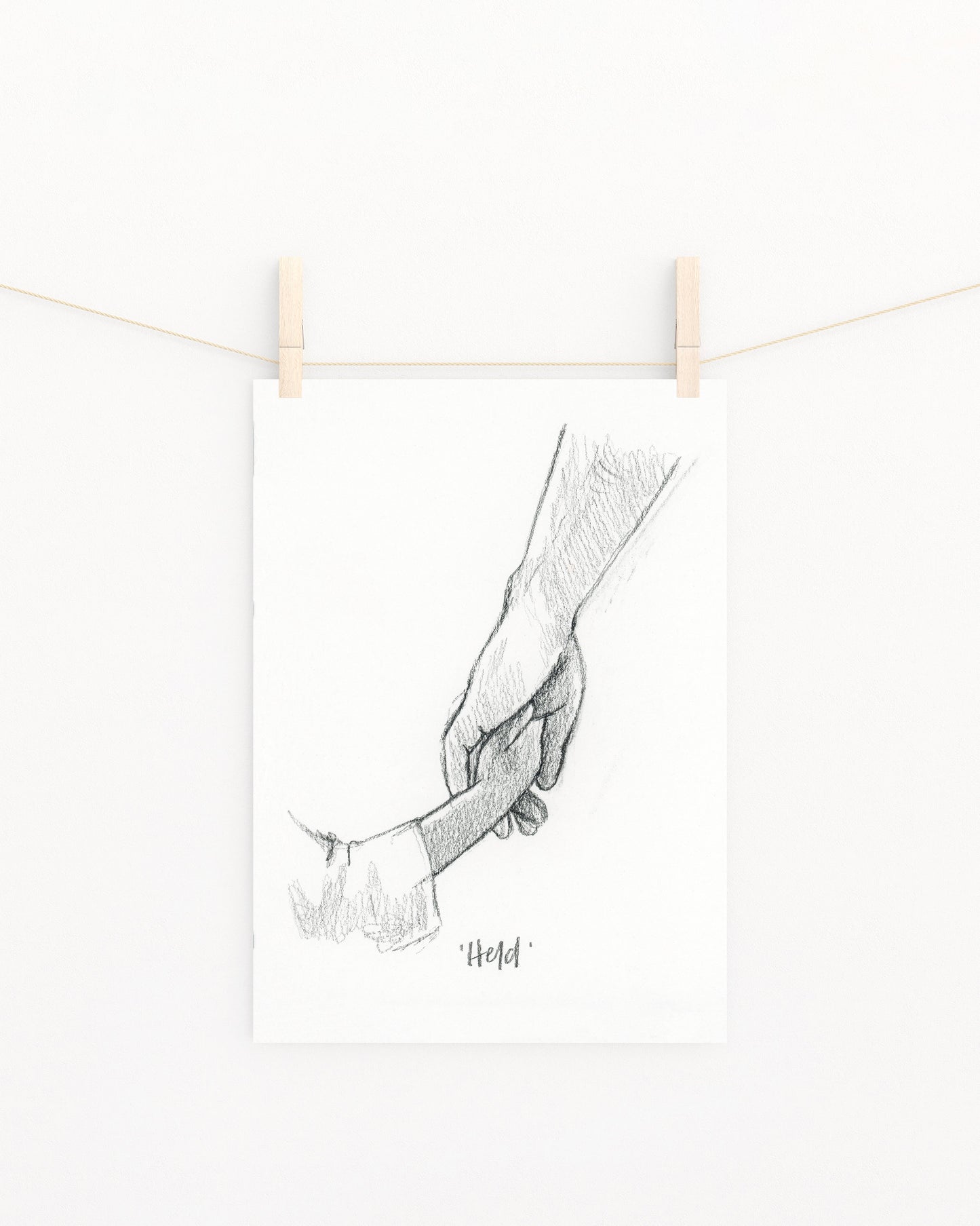 'Held' Sketch Print