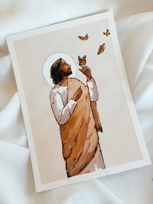 'A Heavenly Messenger' 5x7 inch original painting