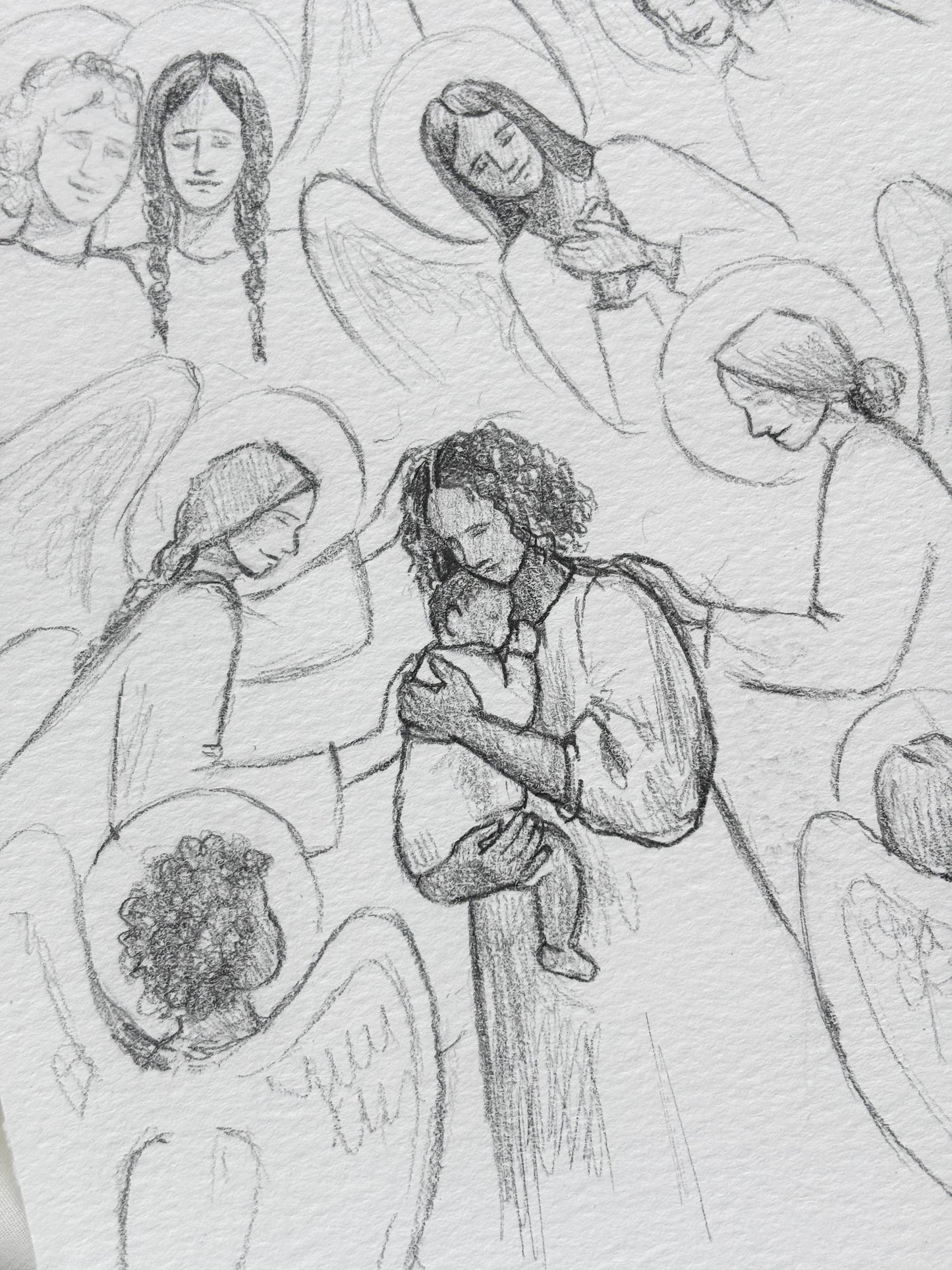 'Held By Generations' 5x7 inch original sketch