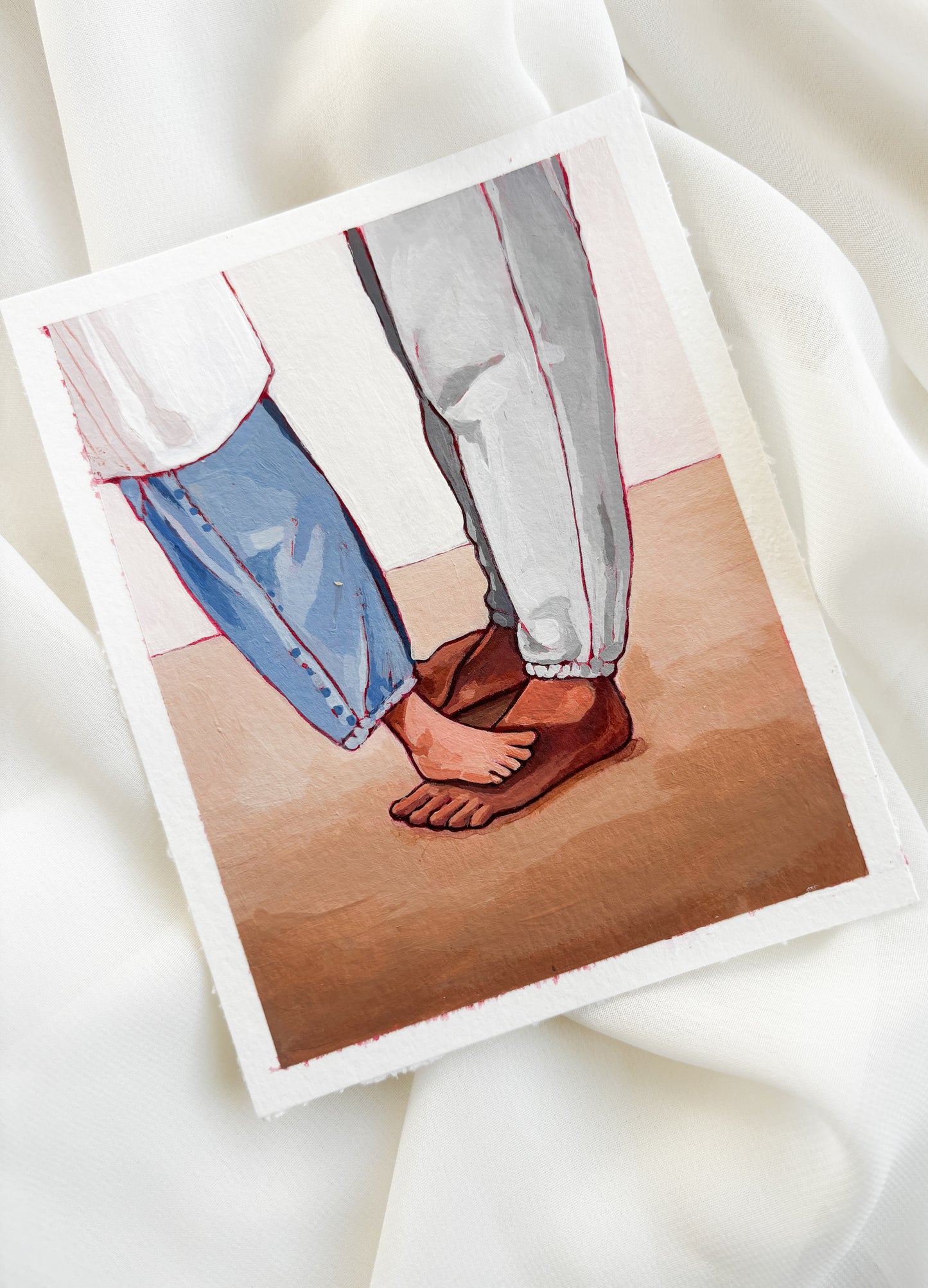 'In Your Footsteps' 4x5 inch original painting