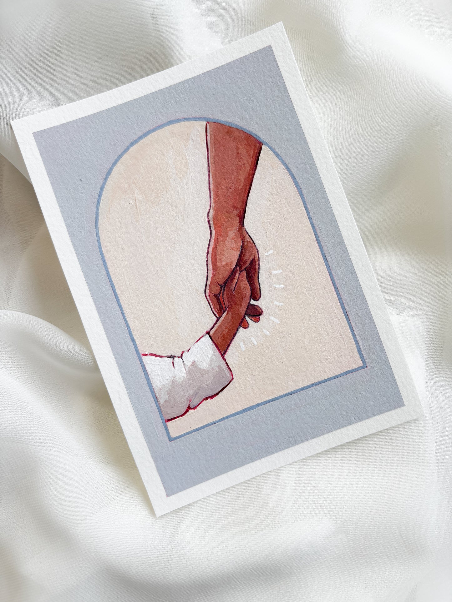 'Held' 4x6 inch original painting