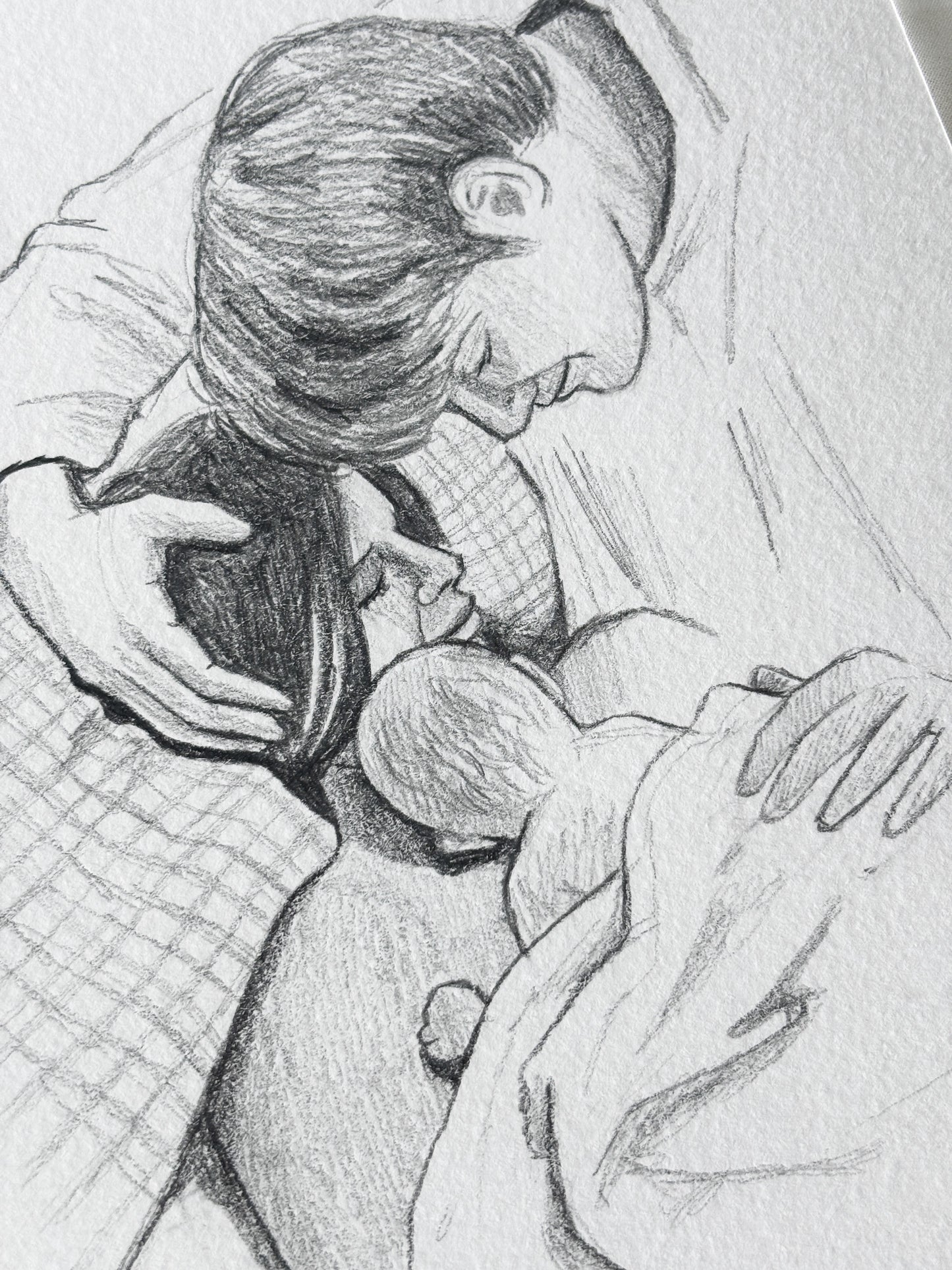 'Three Heartbeats' 5x7 inch original sketch