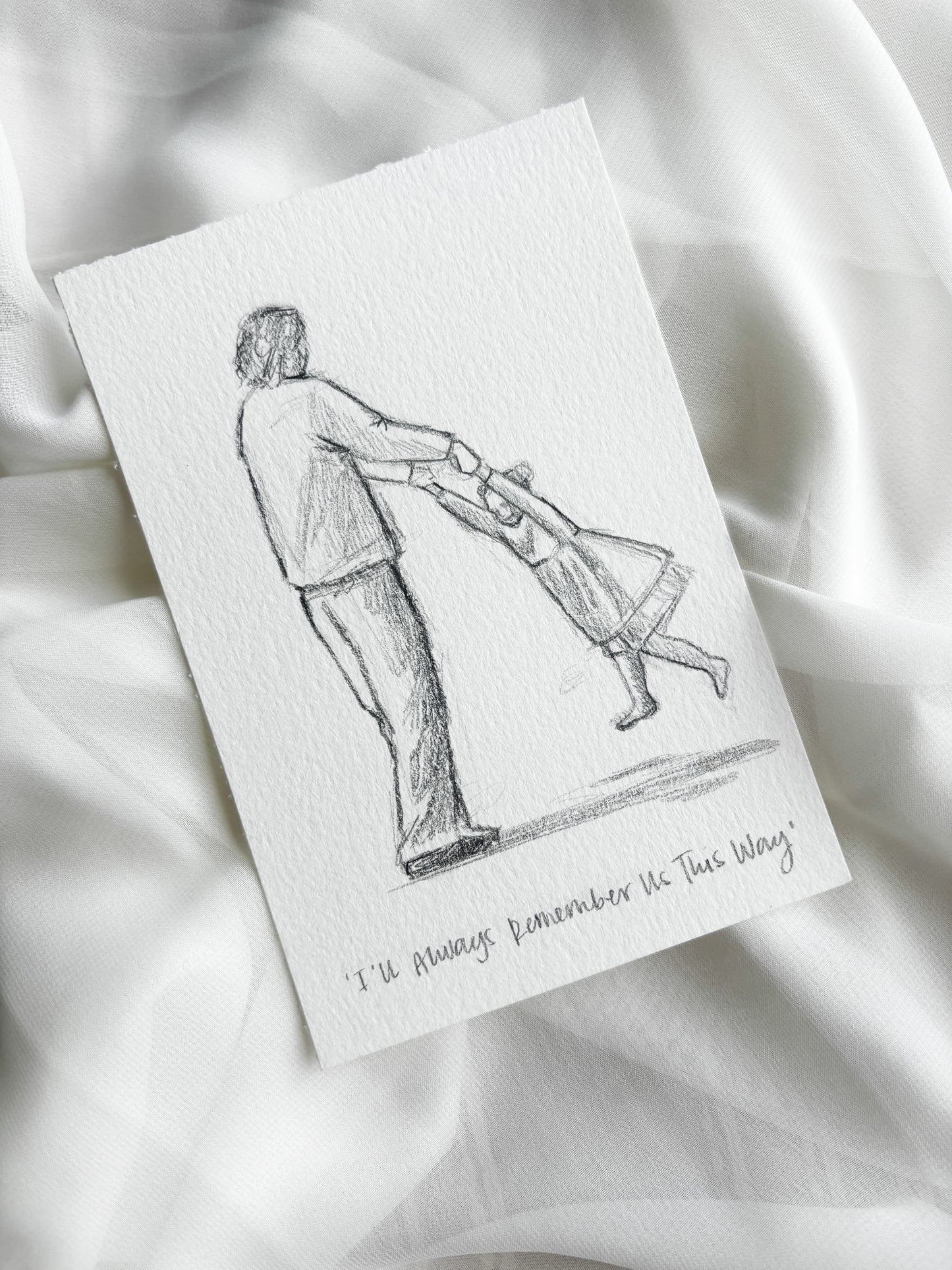 'I'll Always Remember Us This Way' 4x6 inch original sketch