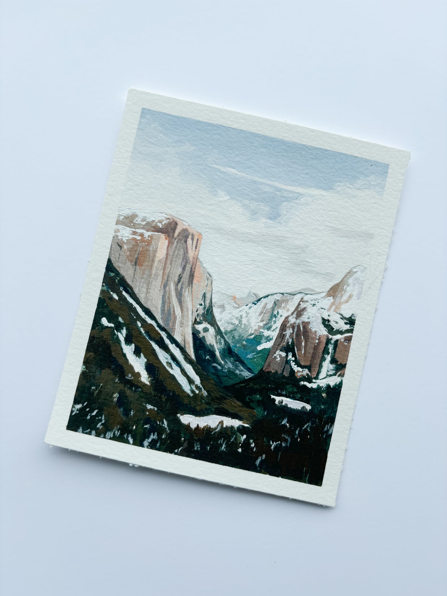 'The Cold Light Of Day' (Yosemite National Park) 4x5 inch original painting