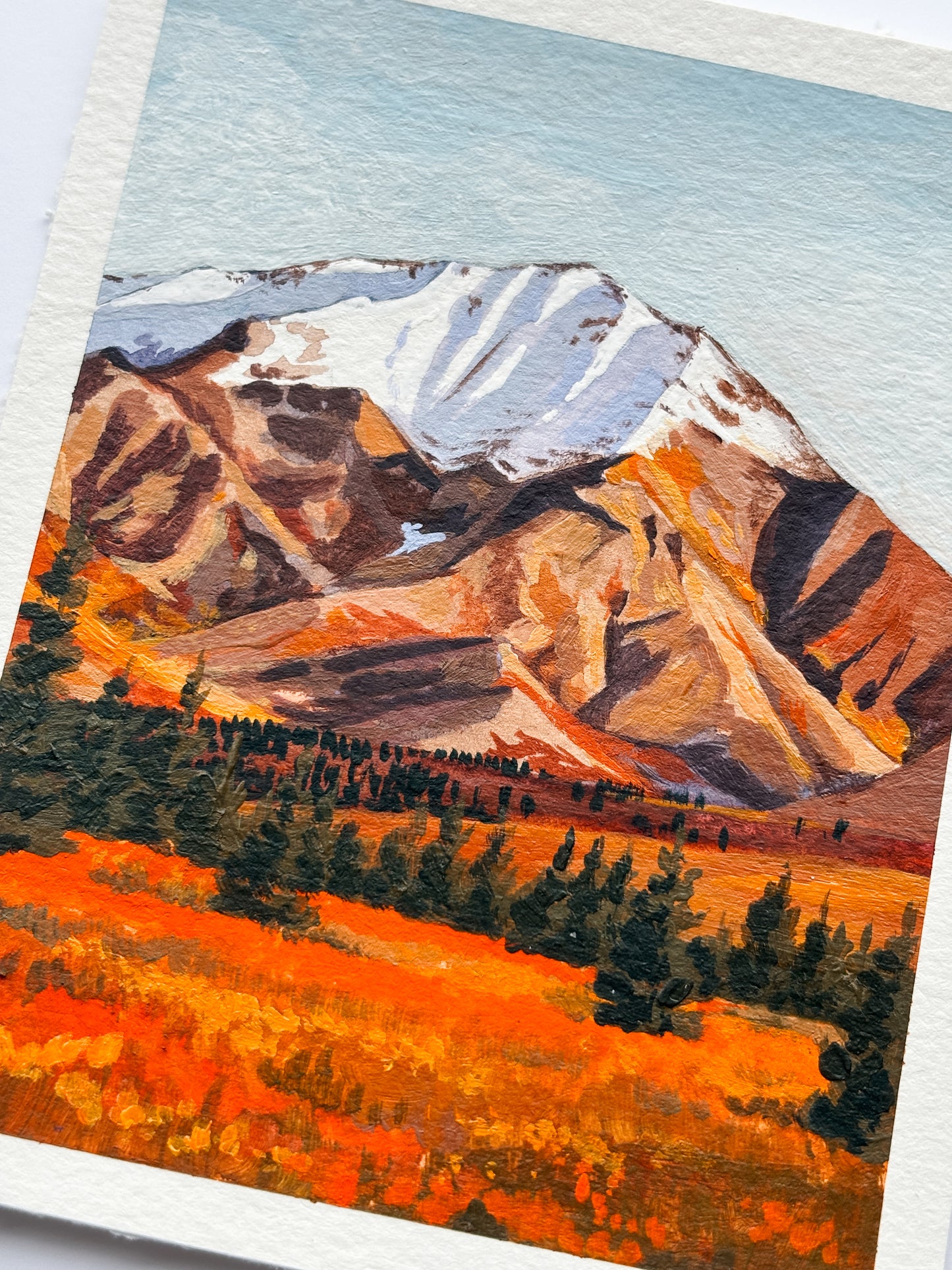 'Ablaze In Autumn' (Denali National Park) 4x5 inch original painting