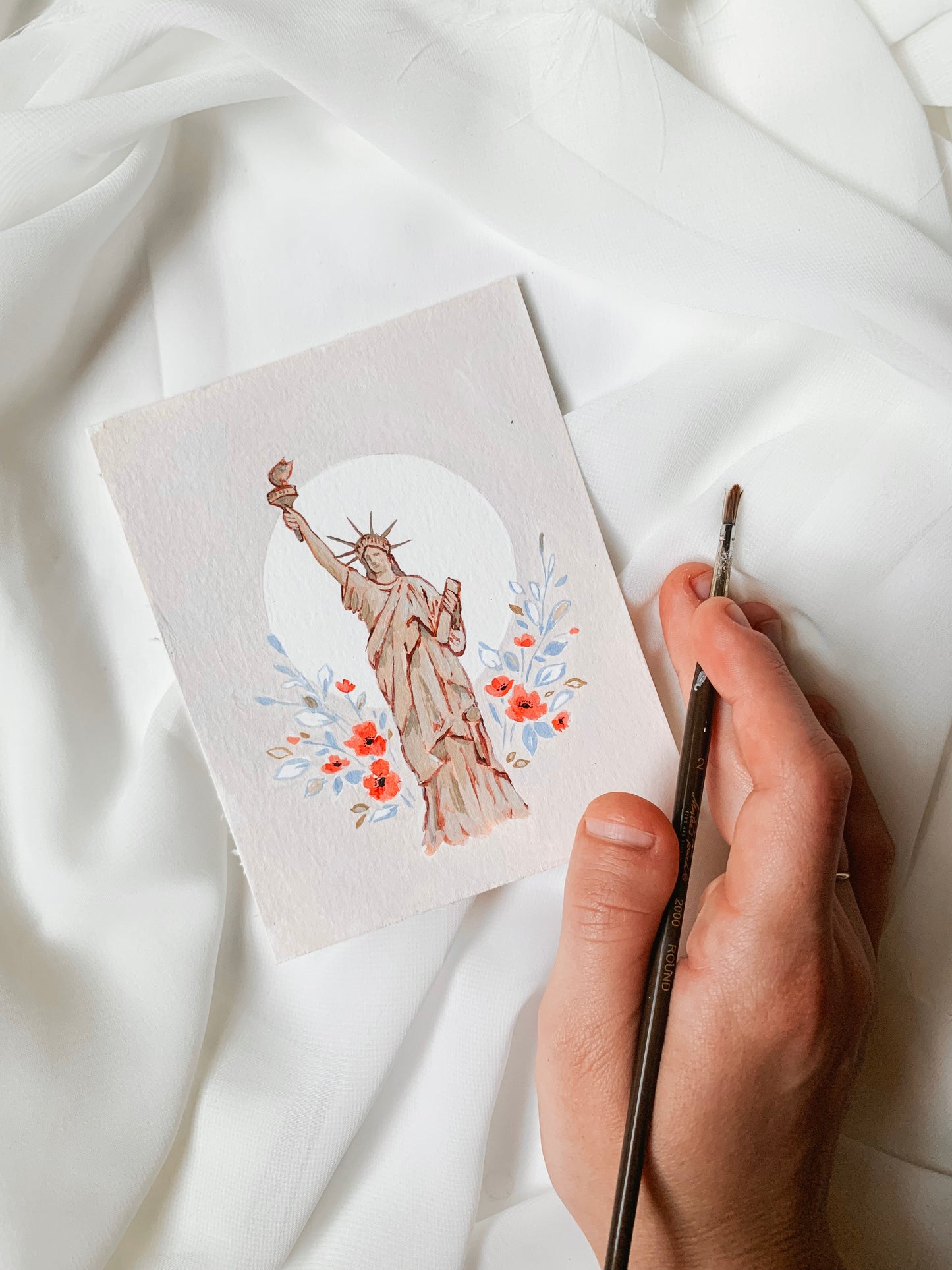 'Lady Liberty' 4x5 original painting