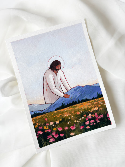 'He Who Shapes The Mountains' inch original painting
