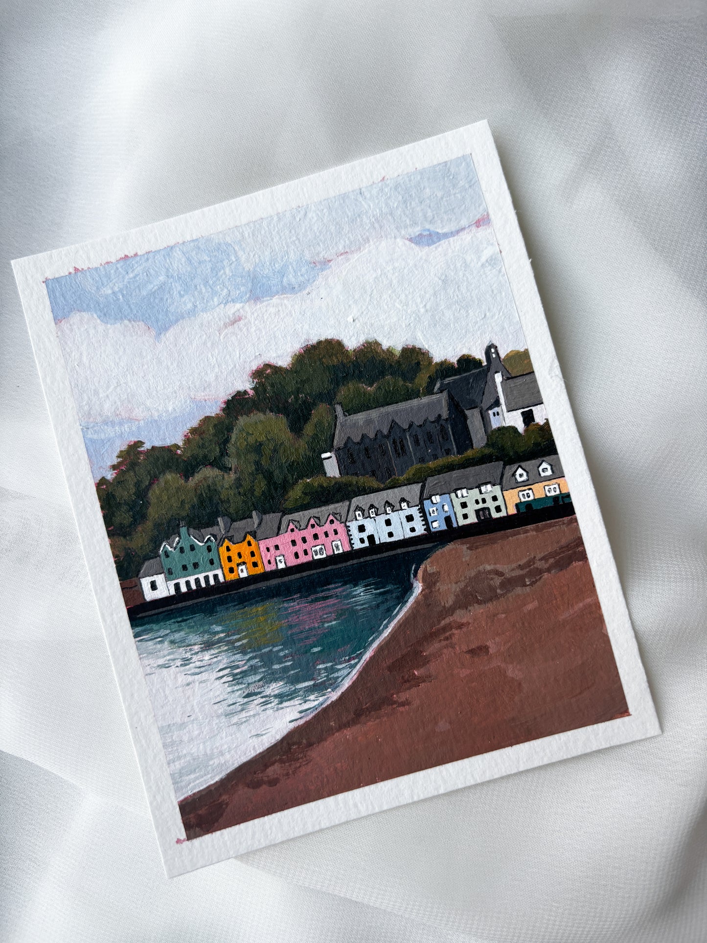 'Portree, Isle Of Skye' 4x5 inch original painting