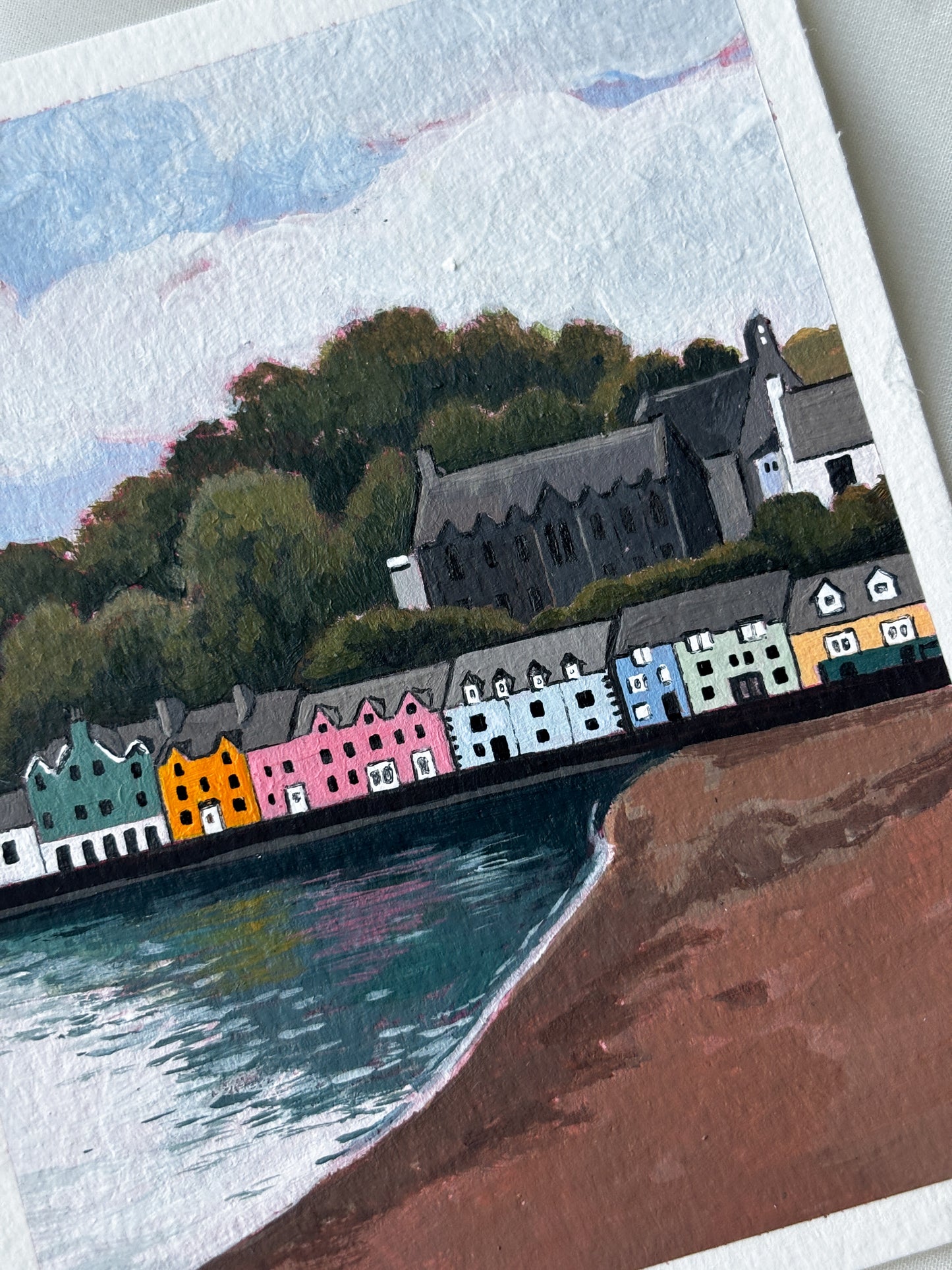 'Portree, Isle Of Skye' 4x5 inch original painting