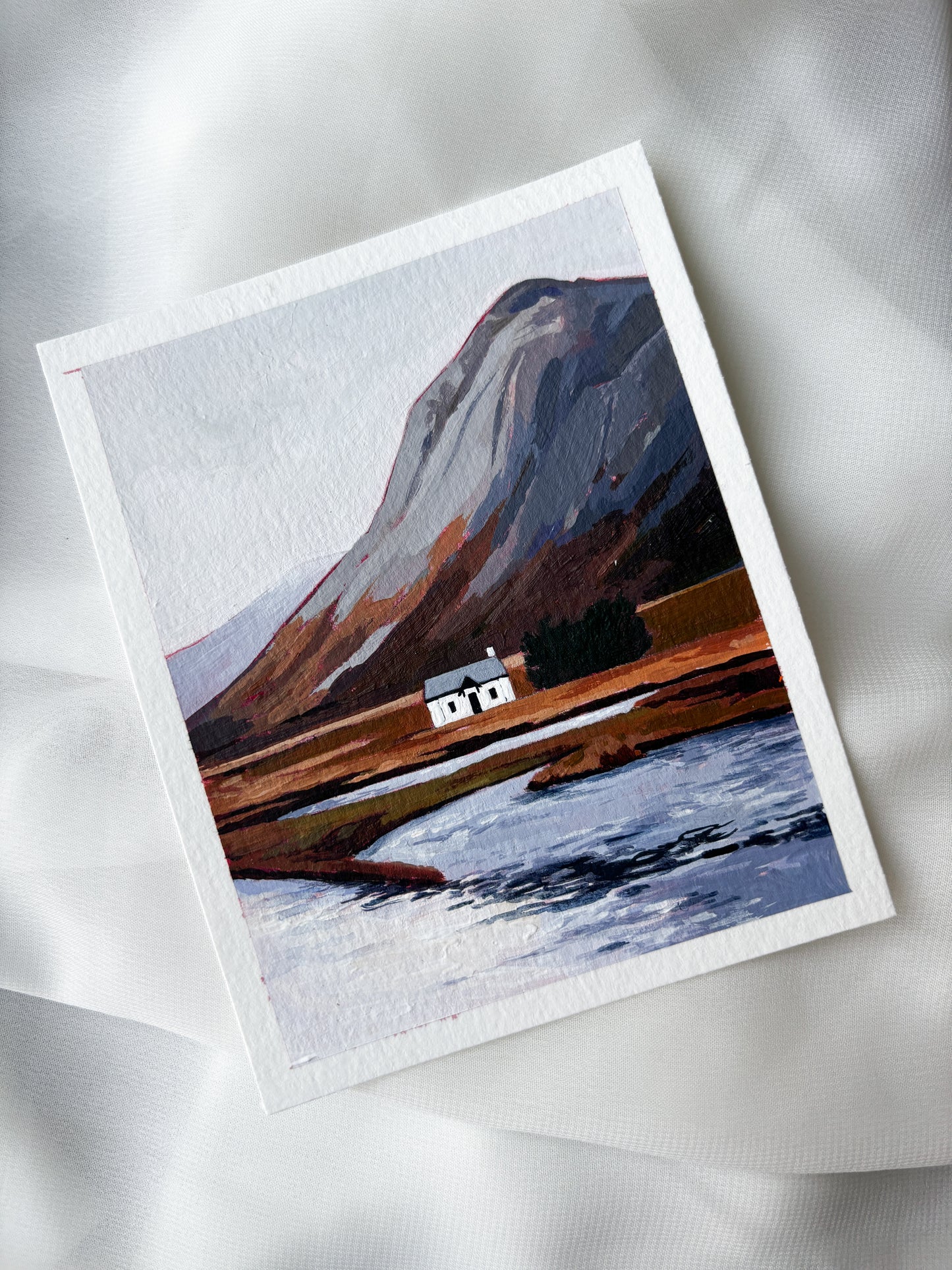 'Little House In The Glen' 4x5 inch original painting