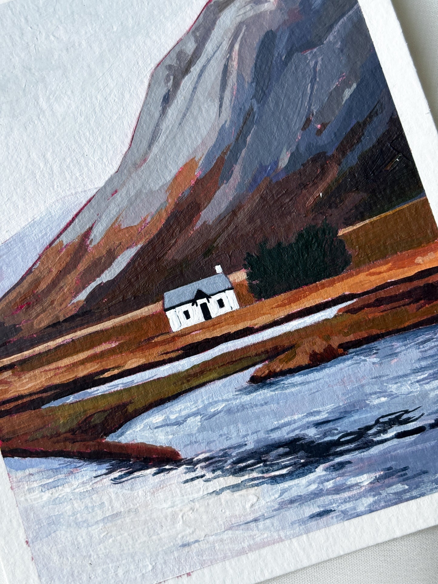 'Little House In The Glen' 4x5 inch original painting