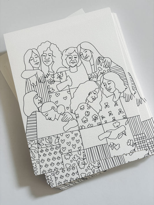 8.5x11 Printed Watercolor Sheets (ready to paint!)