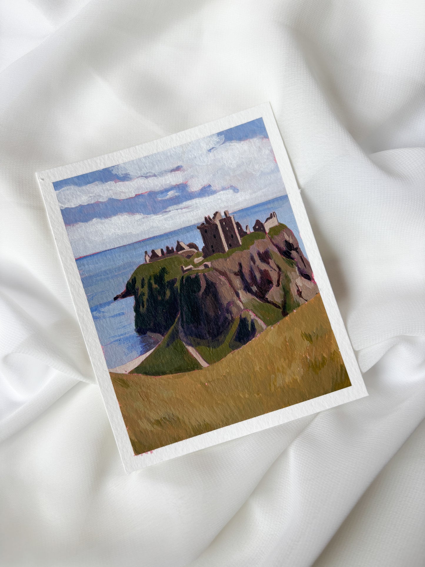 'Dunnottar Castle' 4x5 inch original painting