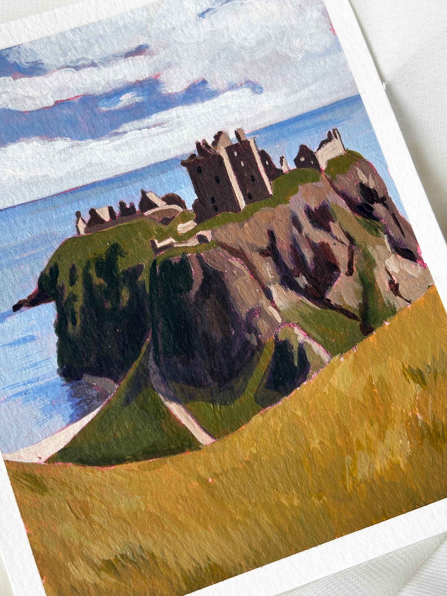 'Dunnottar Castle' 4x5 inch original painting
