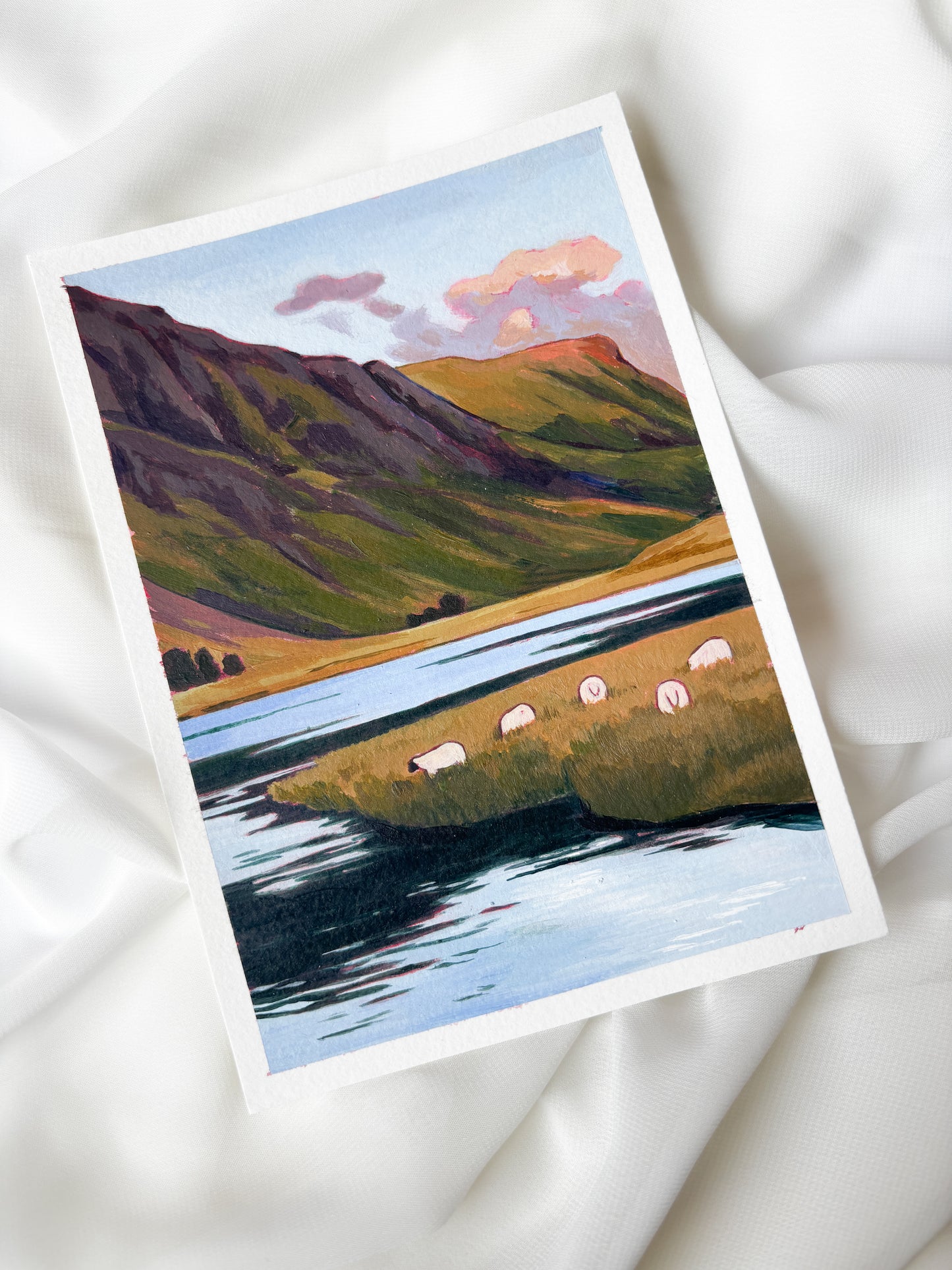 'Highland Pastures' 5x7 inch original painting