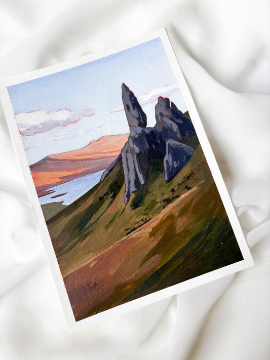 'The Old Man Of Storr' 5x7 inch original painting