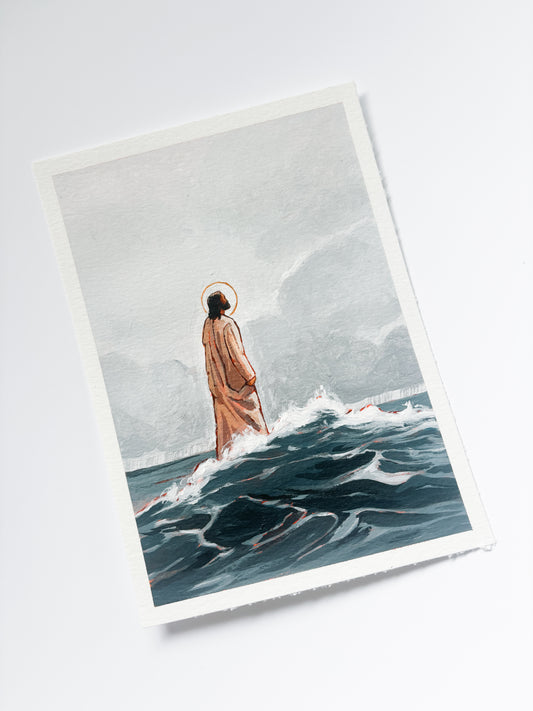 'In Oceans Deep' 5x7 inch original painting