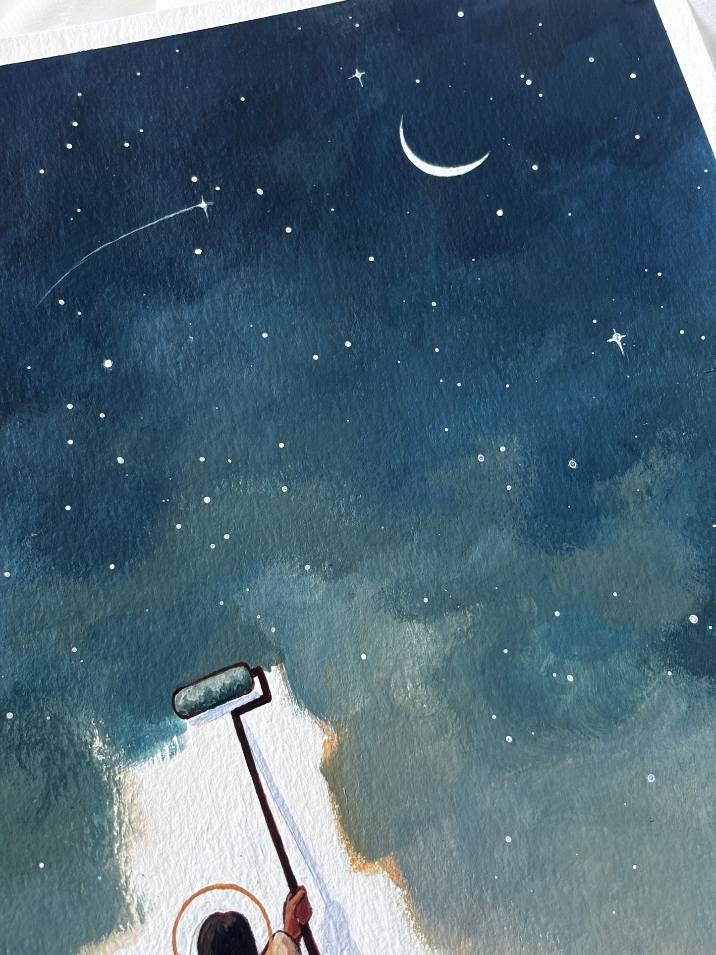 'He Who Paints The Heavens' 8x10 inch original painting