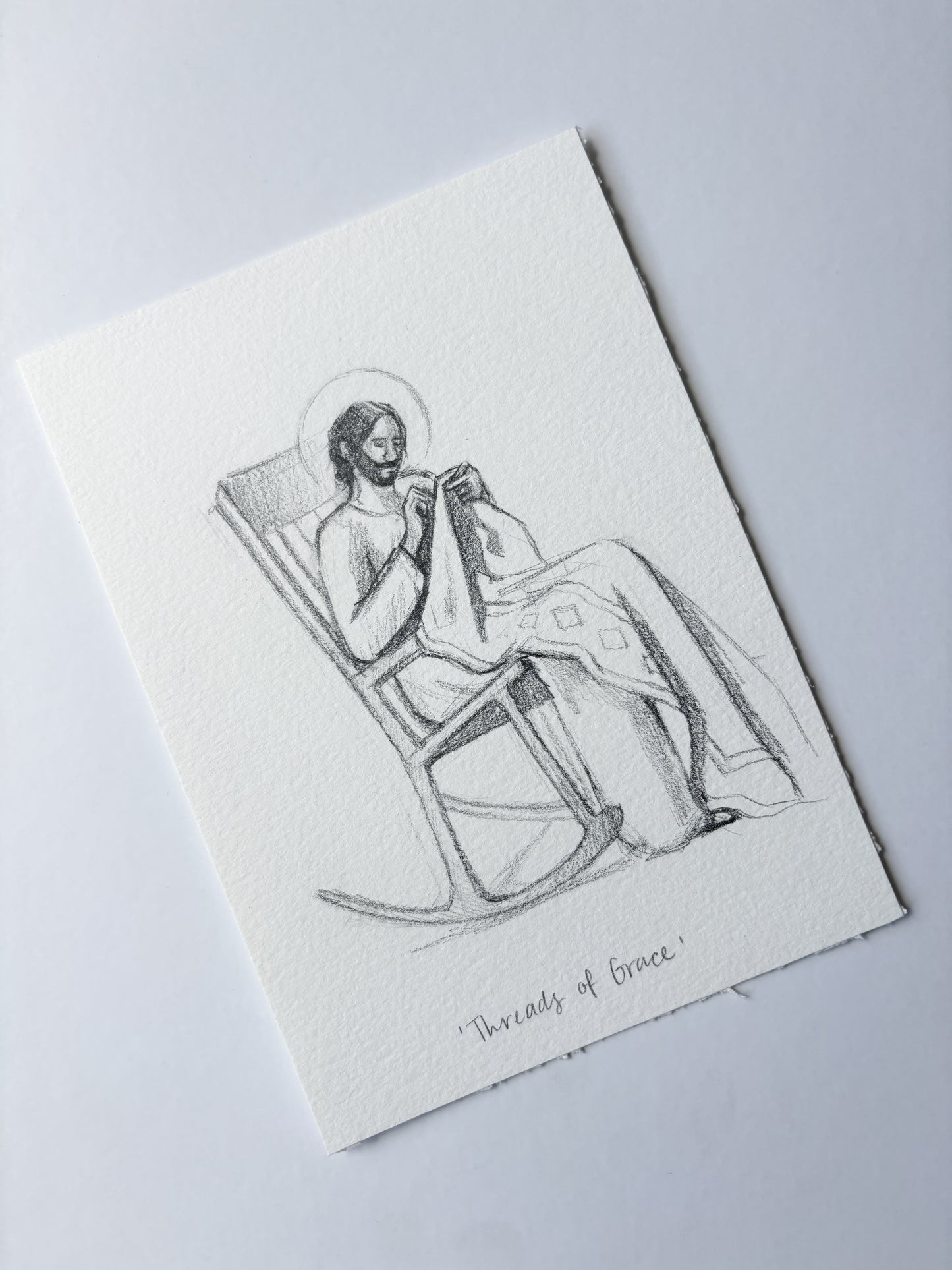 'Threads Of Grace' 5x7 inch original sketch