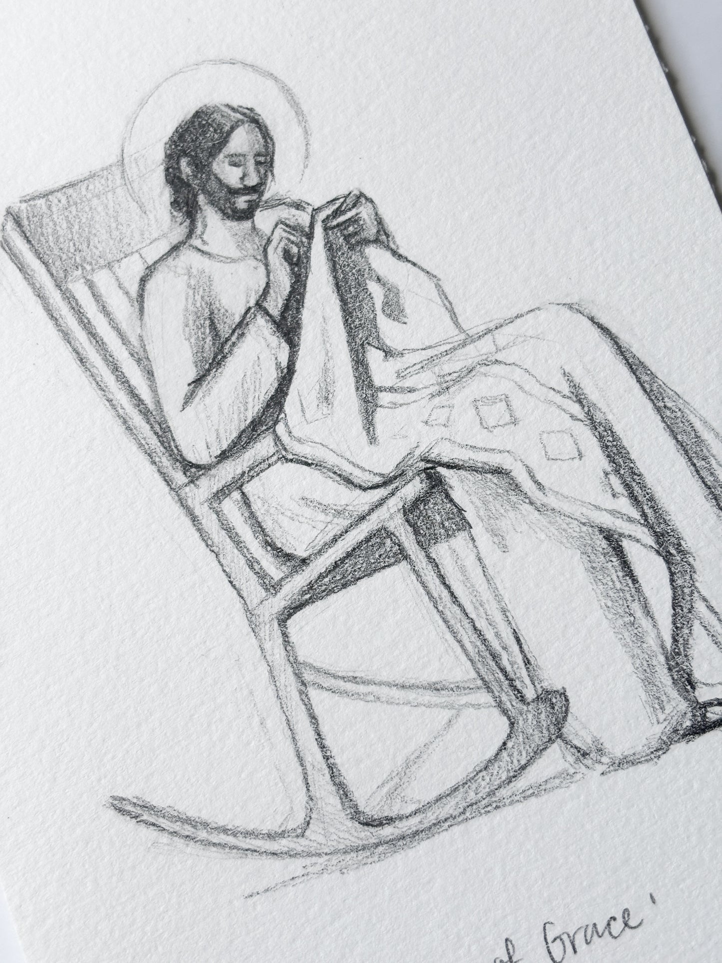 'Threads Of Grace' 5x7 inch original sketch