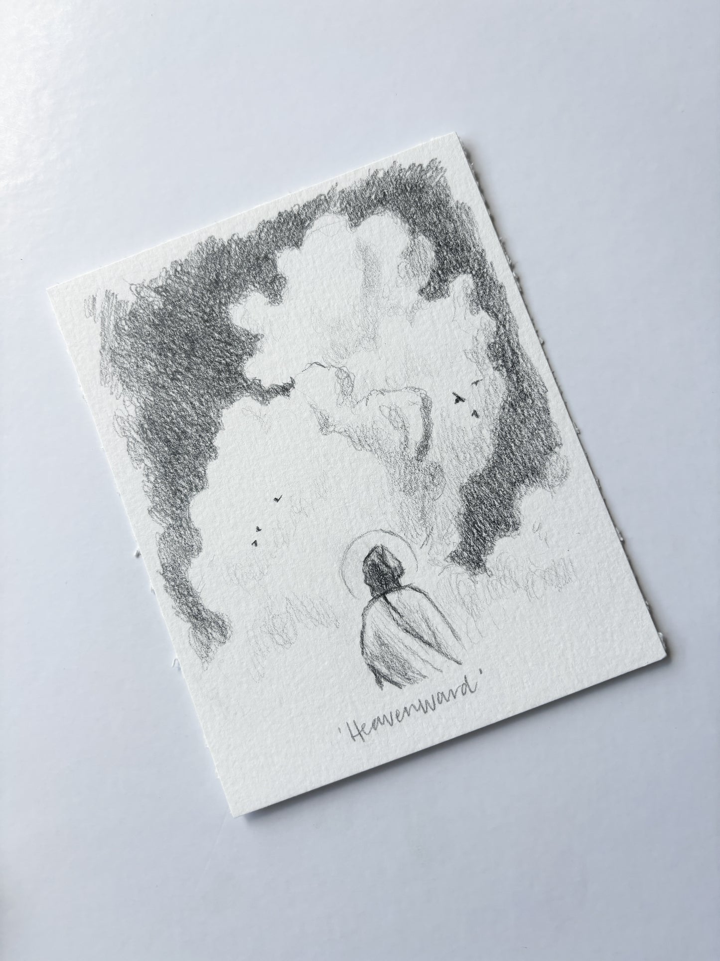 'Heavenward' 4x5 inch original sketch