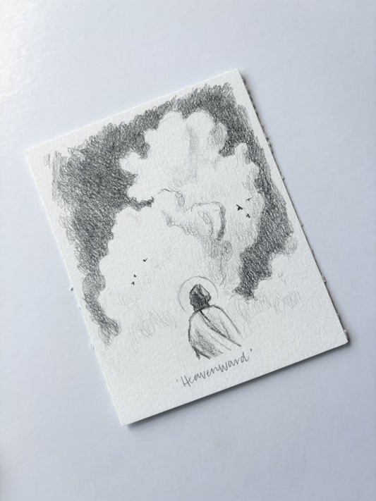 'Heavenward' 4x5 inch original sketch