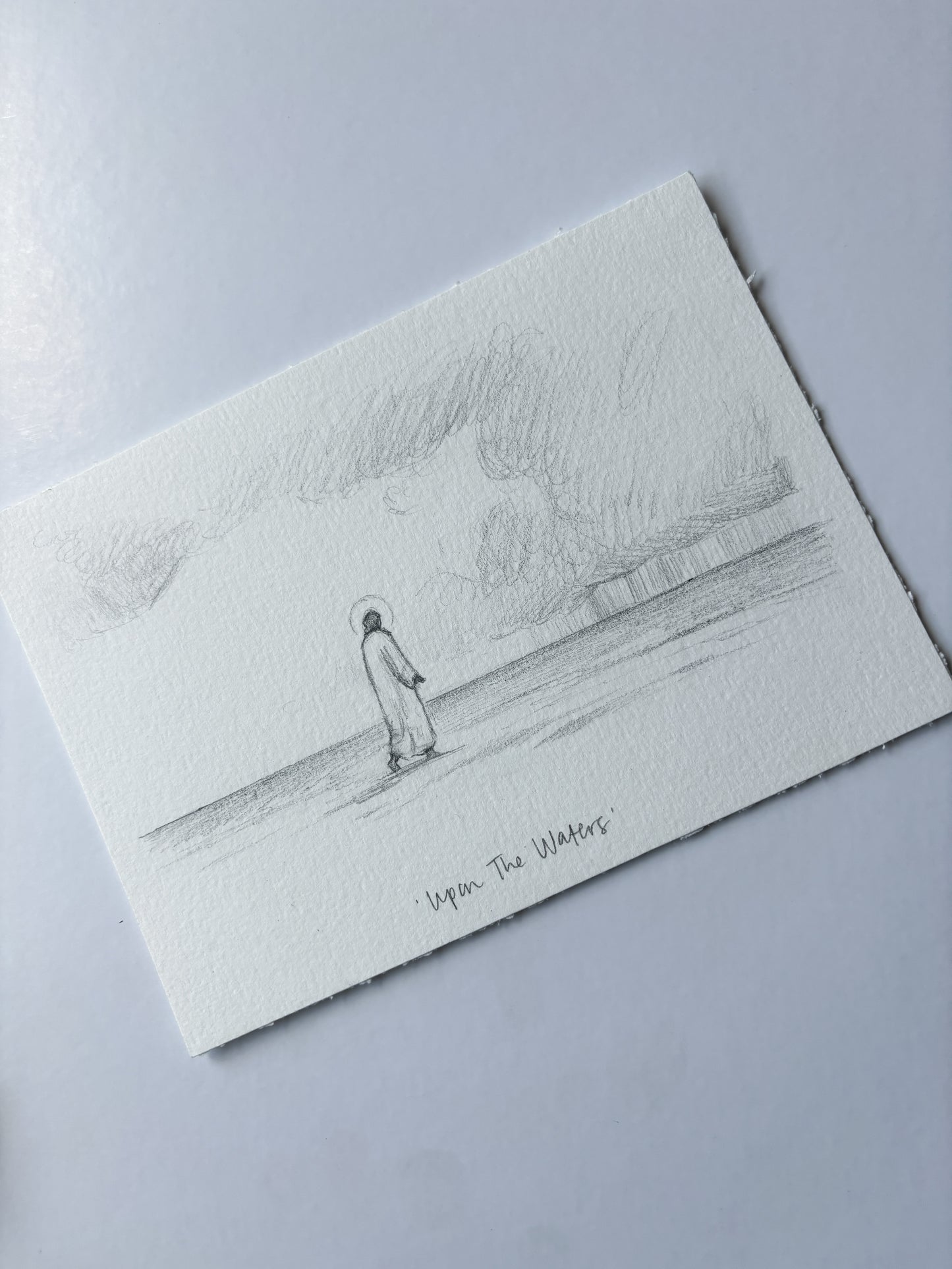 'Upon The Waters' 5x7 inch original sketch