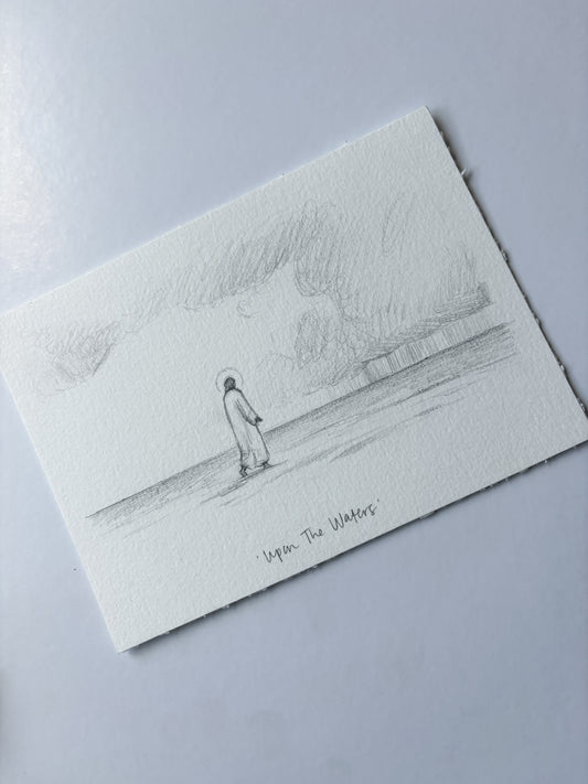'Upon The Waters' 5x7 inch original sketch